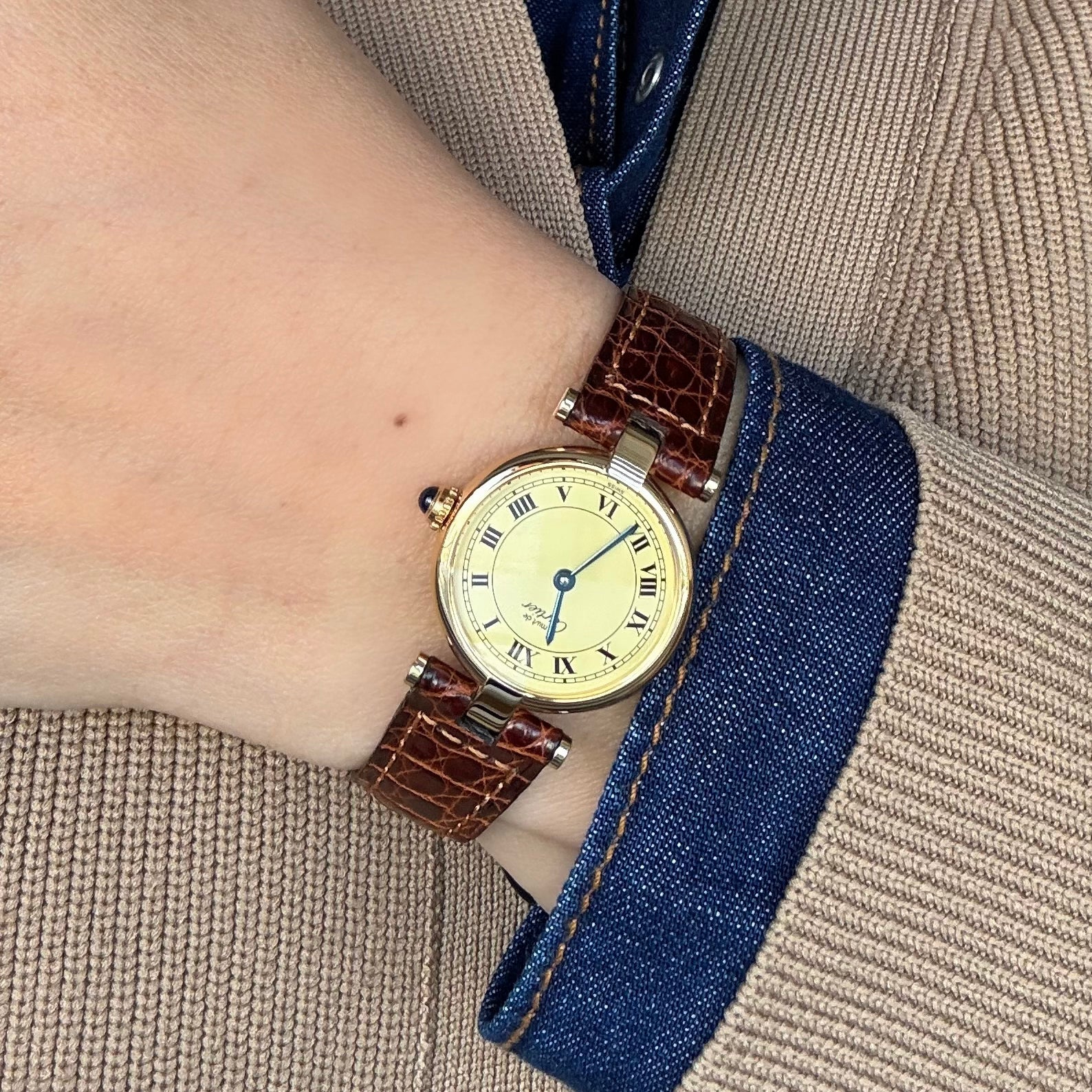 【Cartier】カルティエ マストヴァンドーム SMアイボリーローマ文字盤 デッドストック