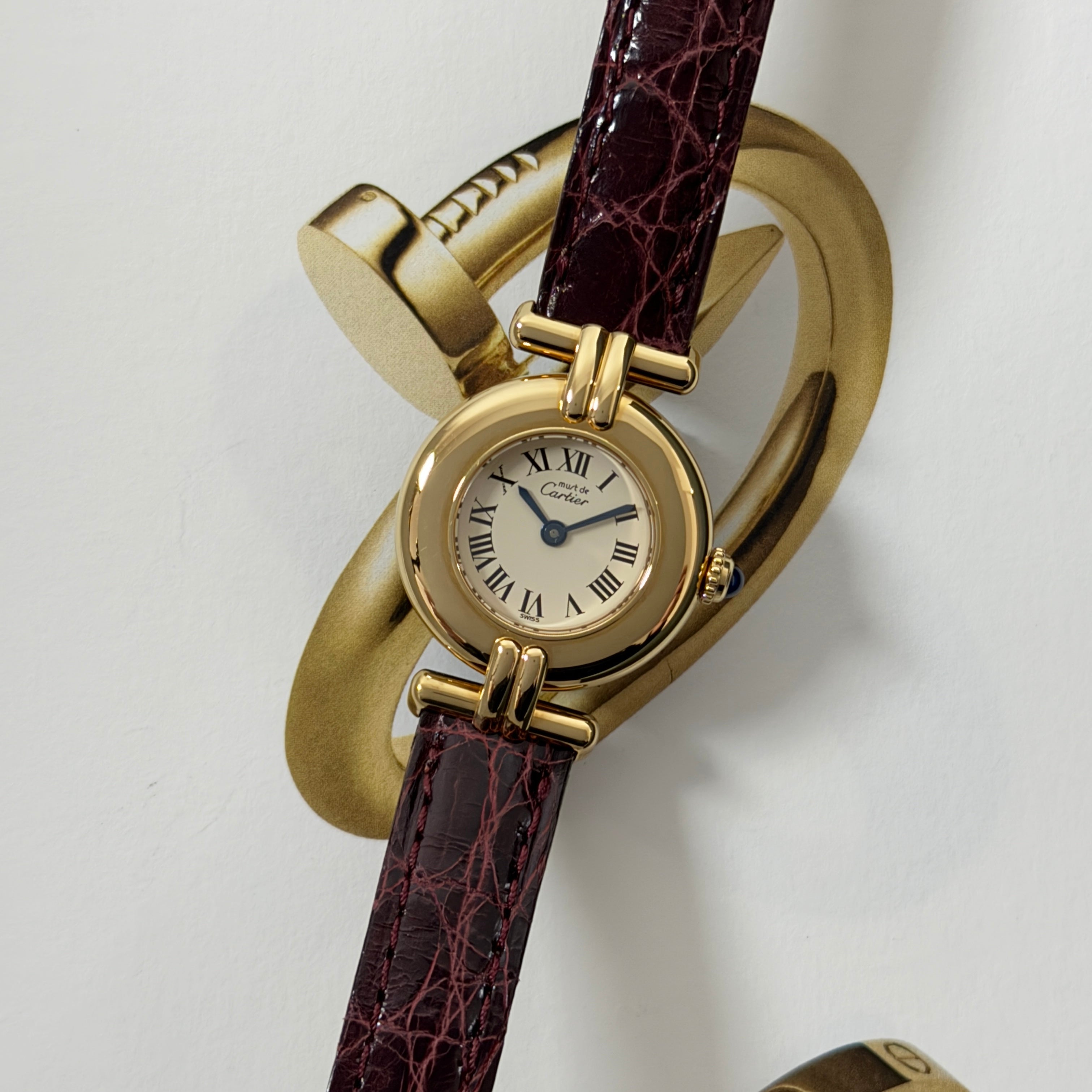 【Cartier】カルティエ マストコリゼ GPアイボリーローマ デッドストック