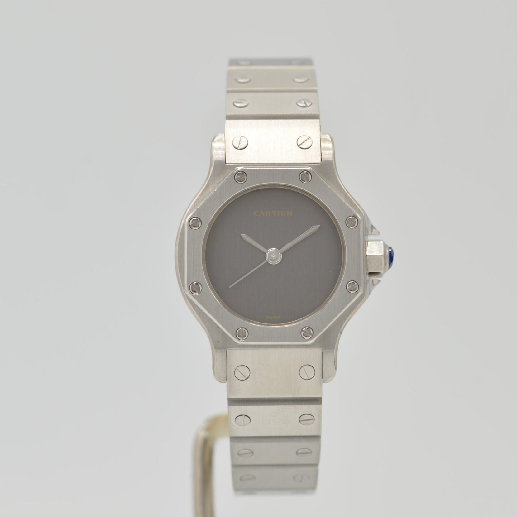 【Cartier】カルティエ<BR>サントスオクタゴン SMステンレスGray永久保証書付き
