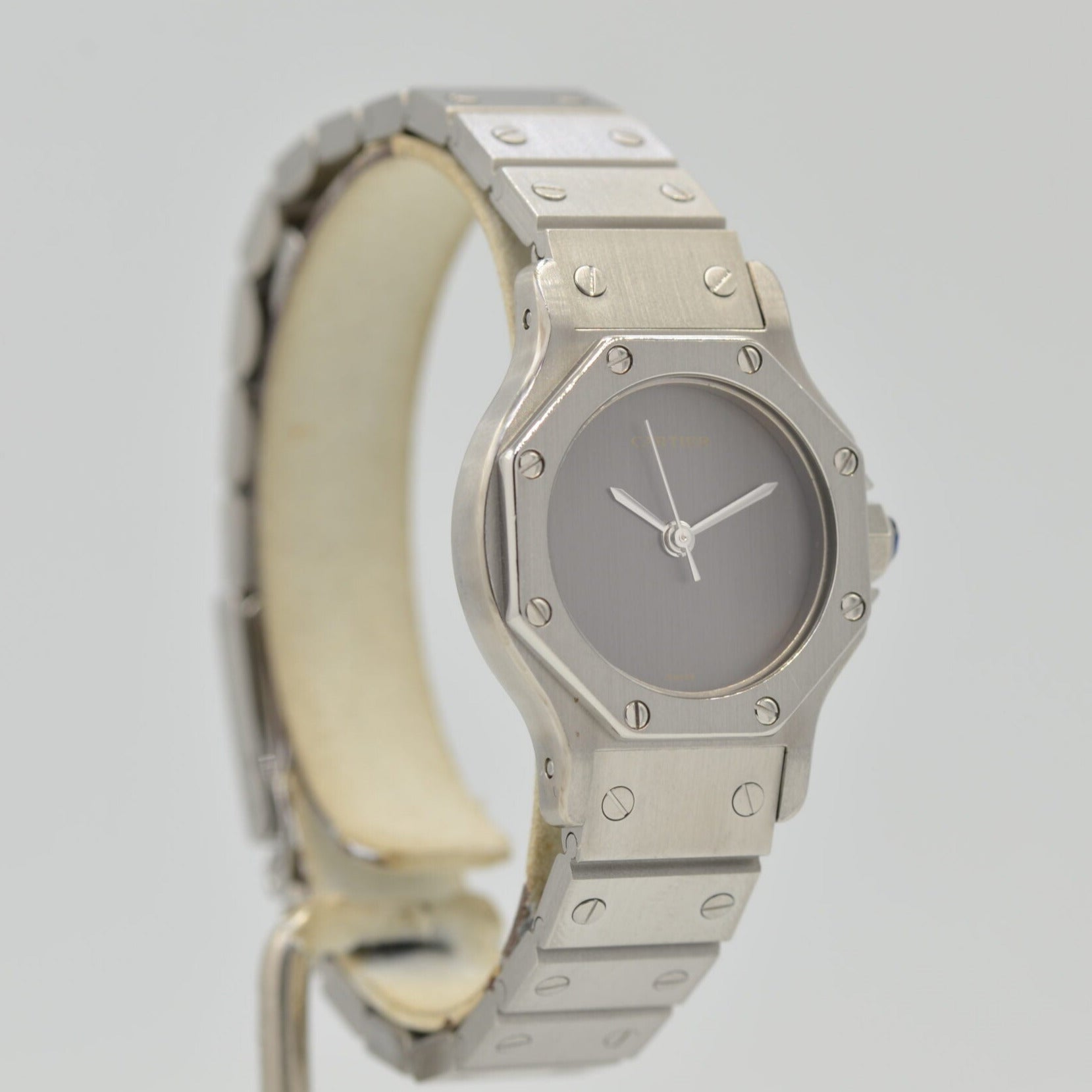 【Cartier】カルティエ<BR>サントスオクタゴン SMステンレスGray永久保証書付き