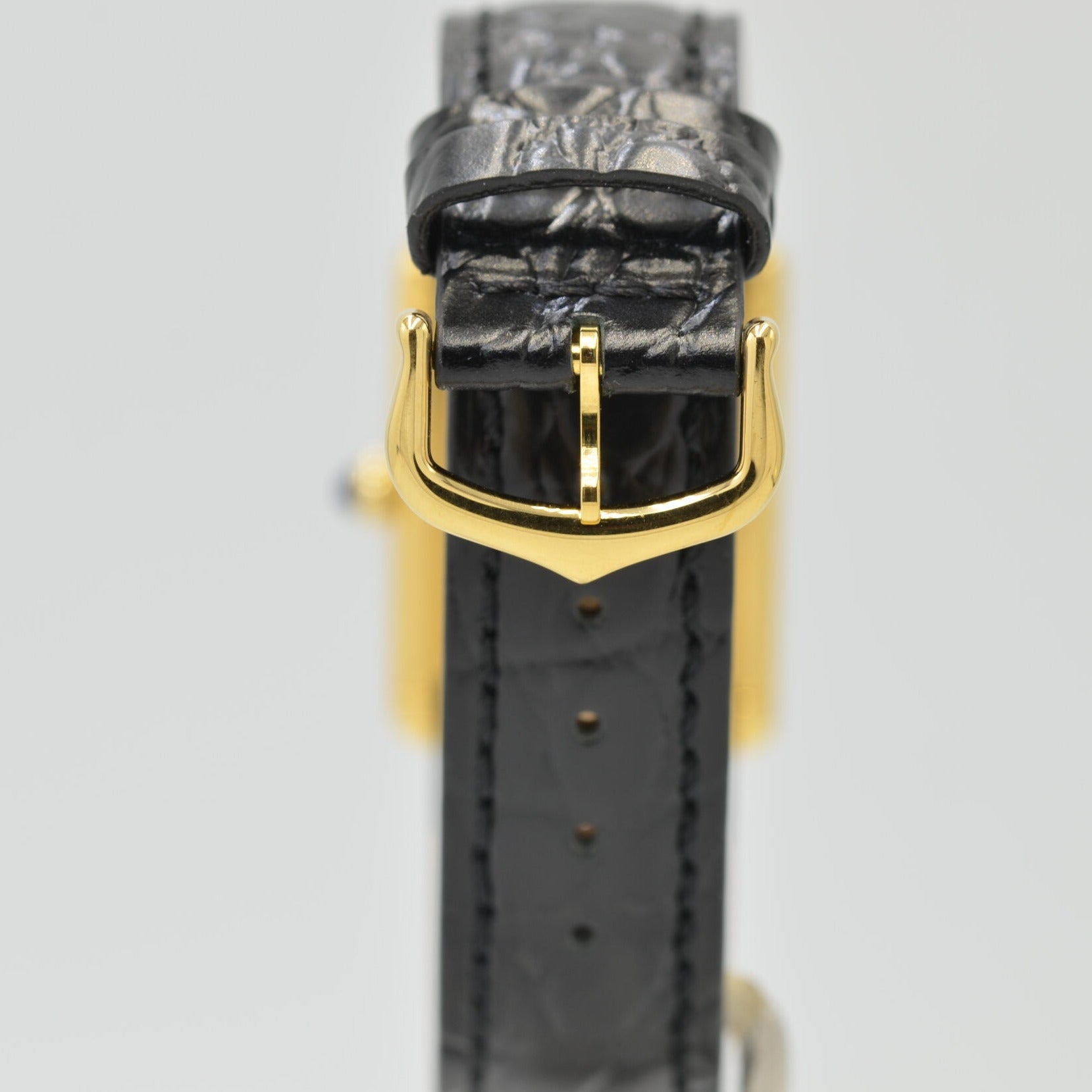 【Cartier】カルティエ<BR>マストタンク LMオニキスブラック永久保証書付き