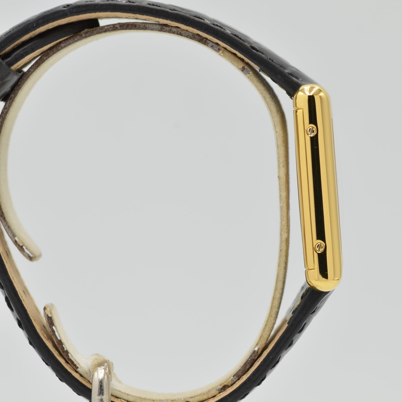 【Cartier】カルティエ<BR>マストタンク LMオニキスブラック永久保証書付き