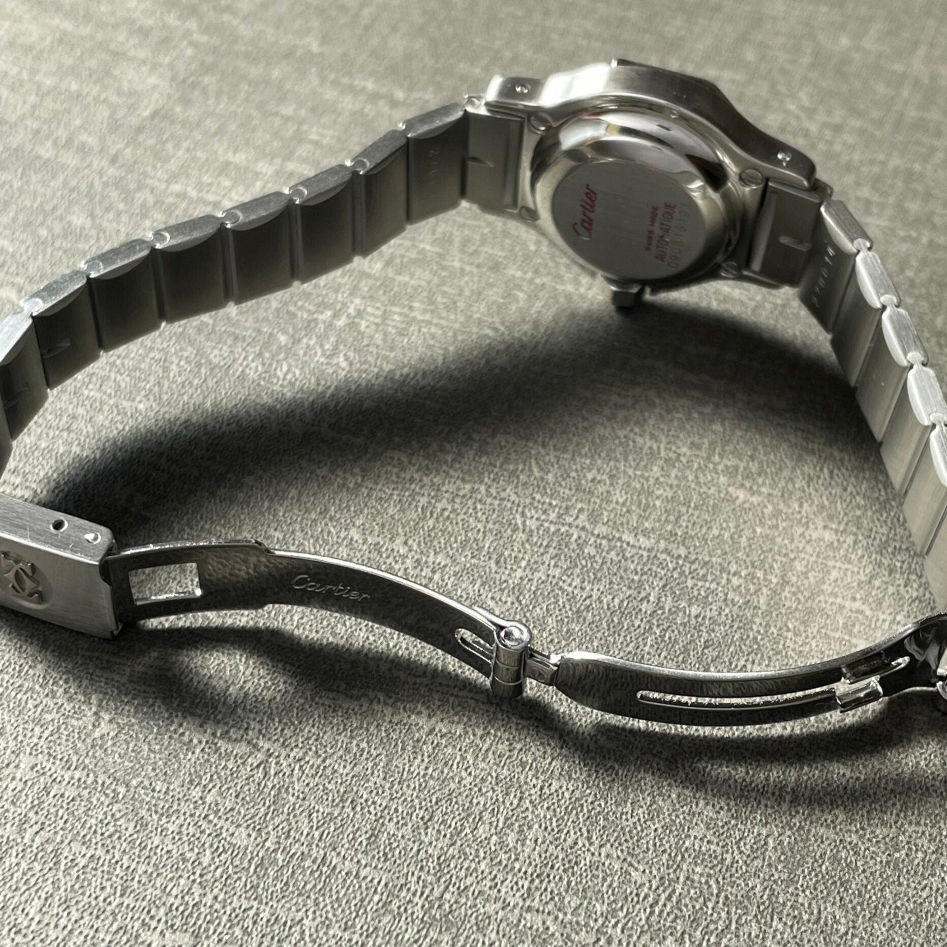 【Cartier】カルティエ<BR>サントスオクタゴン SMステンレスGray永久保証書付き