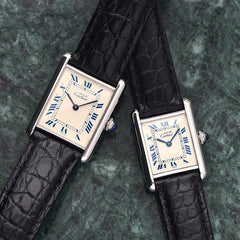 The joy of matching Cartier Must Tanks as a pair.