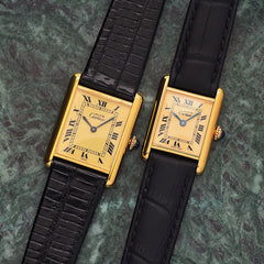 The Cartier Must Tank, a classic color that makes it an unfailing choice.