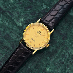 A 1979 Omega De Ville, featuring a modern and feminine design.