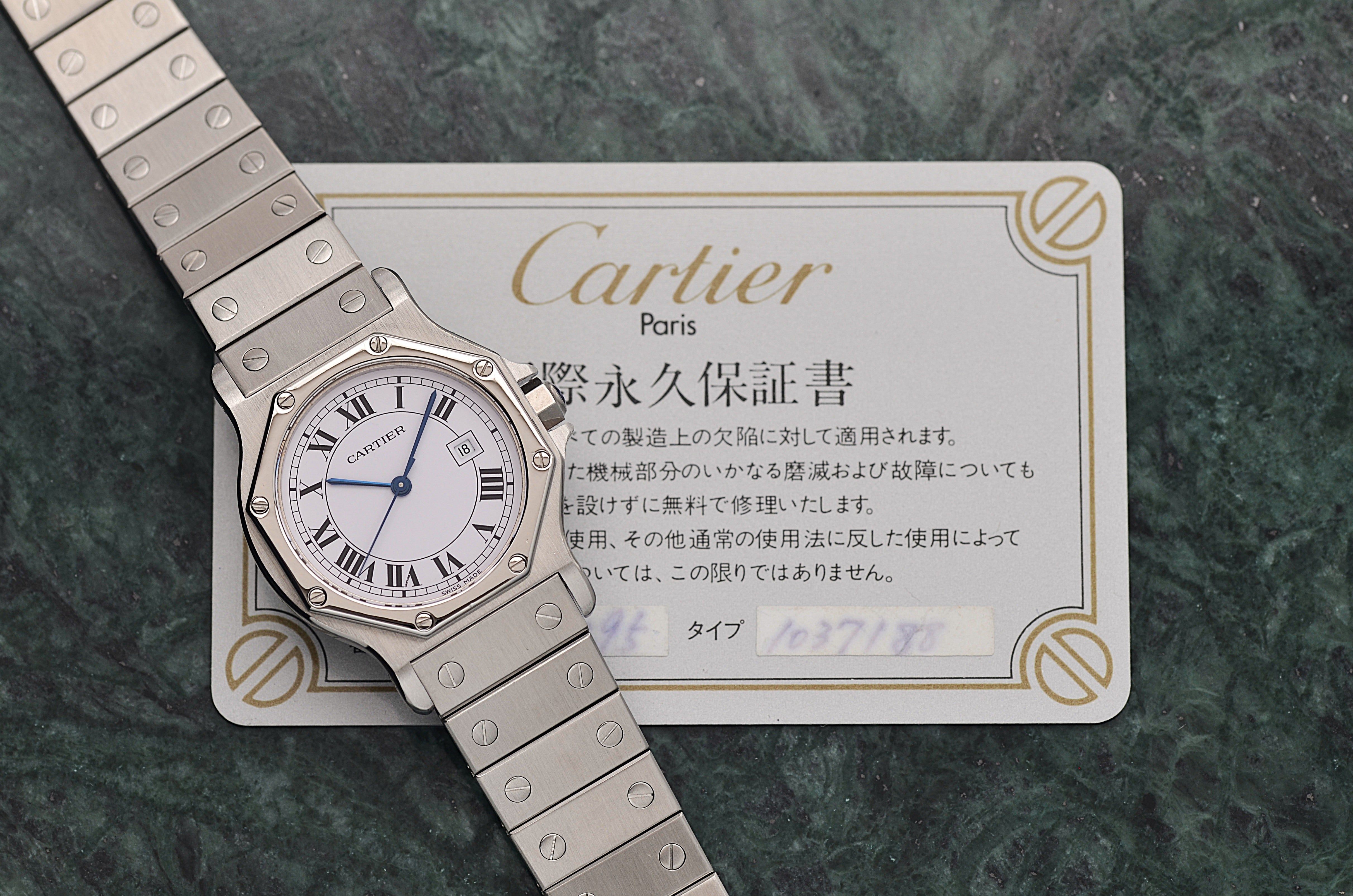 永久保証書付きのワンオーナー物という奇跡のようなカルティエ・サントスオクタゴン。