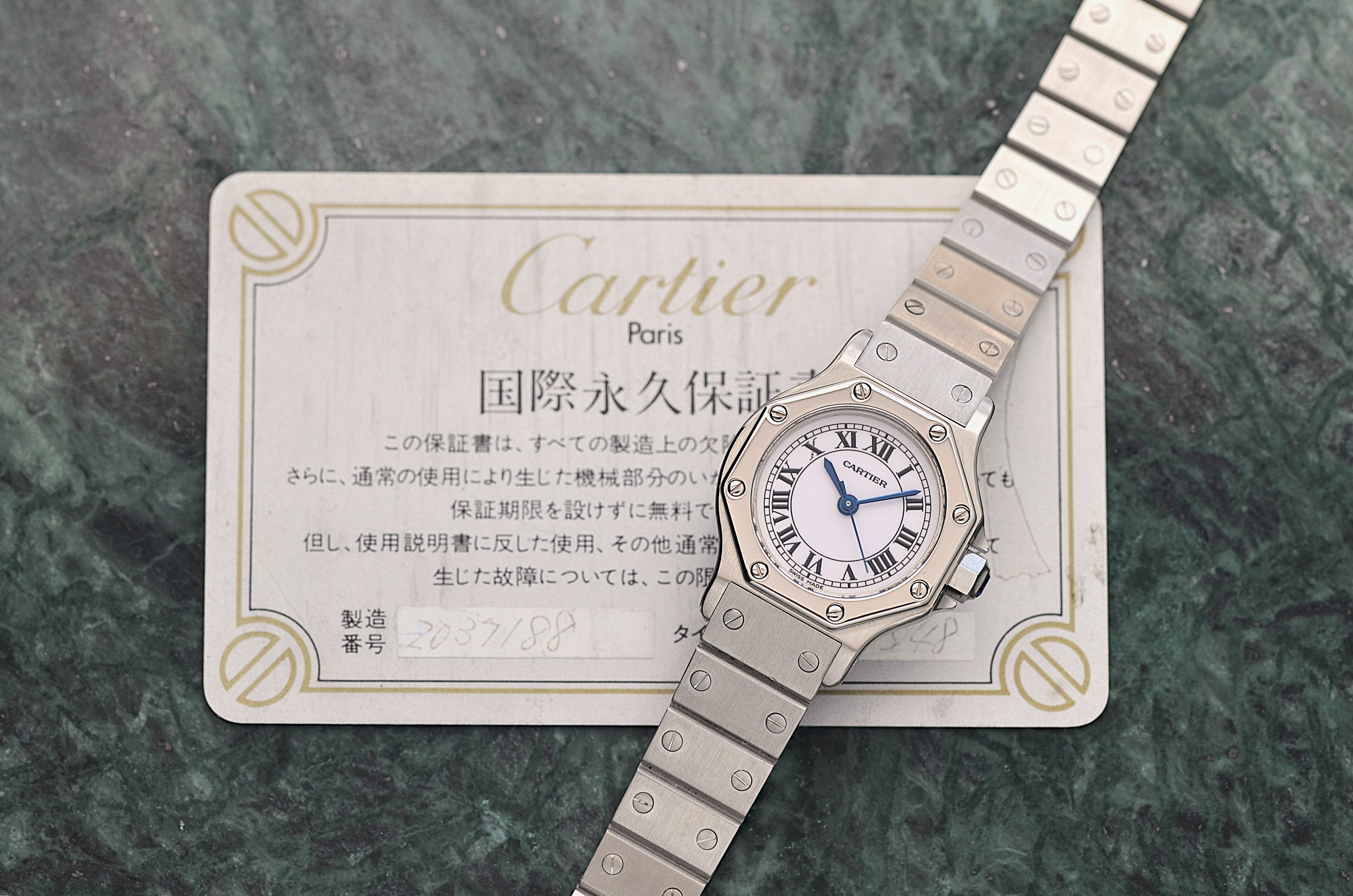 もしかしたら今回で最後の入荷となるかもしれないカルティエ・サントスオクタゴン。