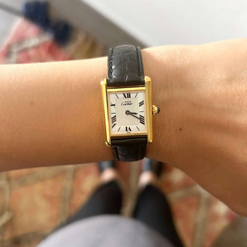 Cartier】カルティエマストタンク SM飛びローマ 純正Dバックル付き 