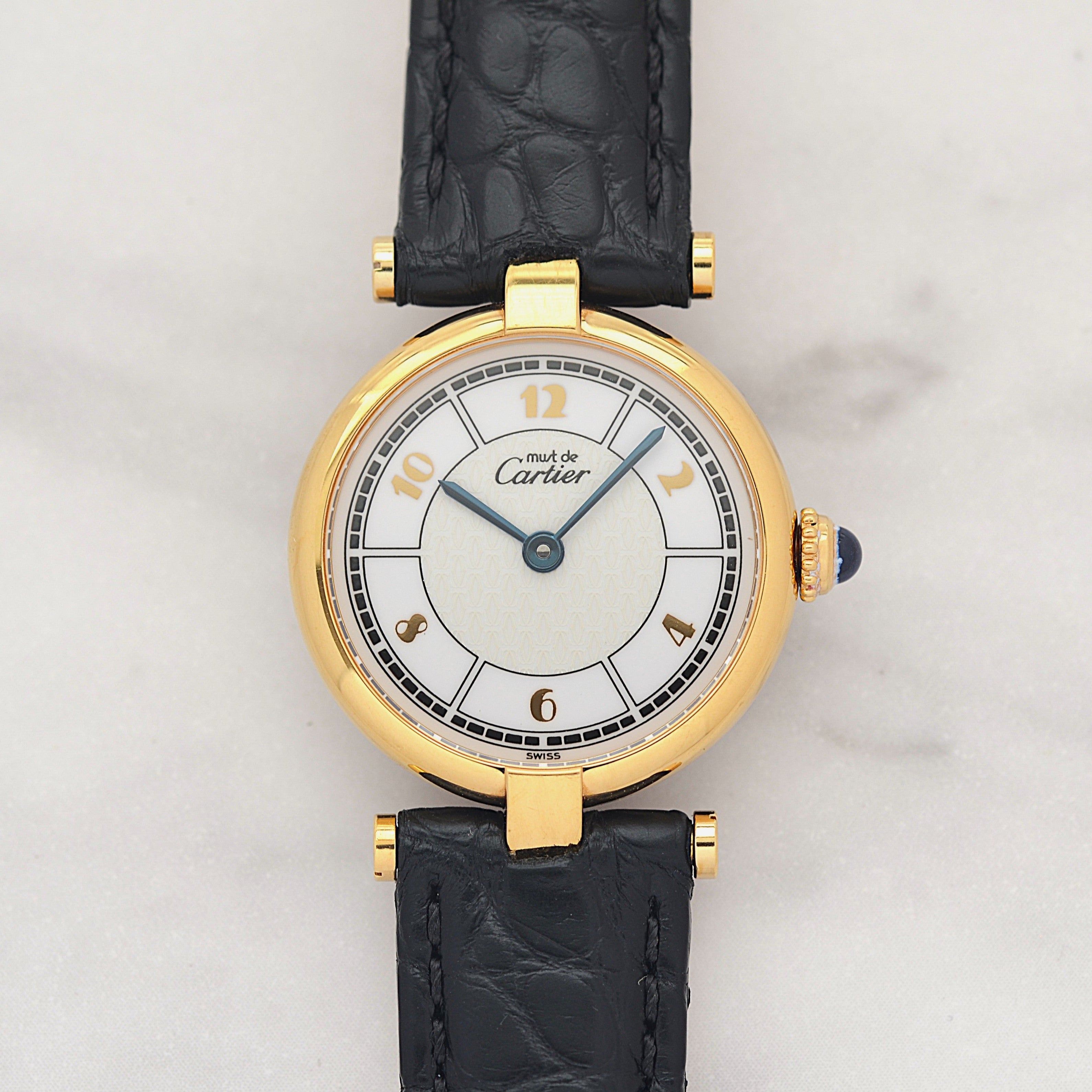 【Cartier】カルティエ マストヴァンドームSM 飛びアラビア 純正Dバックル付き