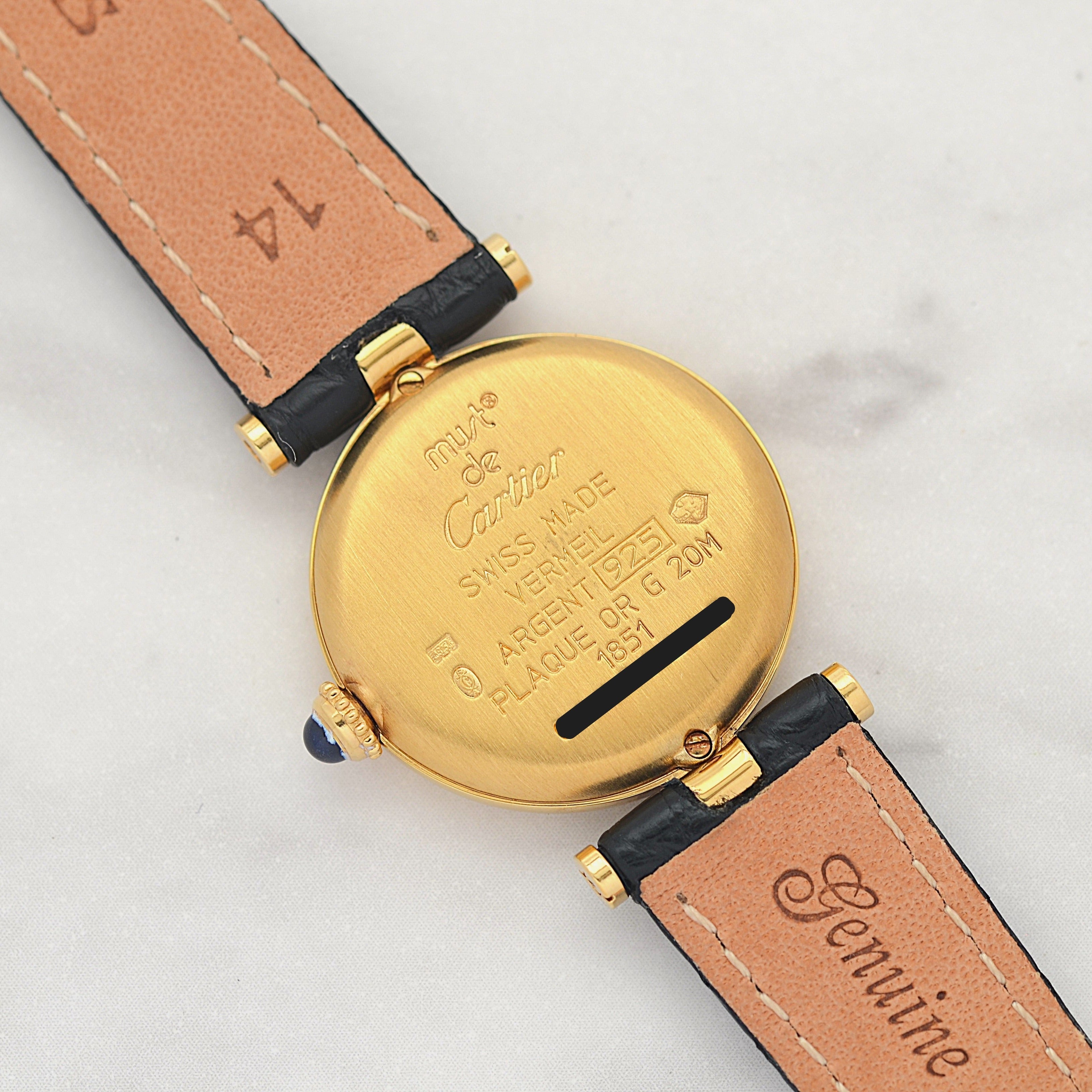 【Cartier】カルティエ マストヴァンドームSM 飛びアラビア 純正Dバックル付き