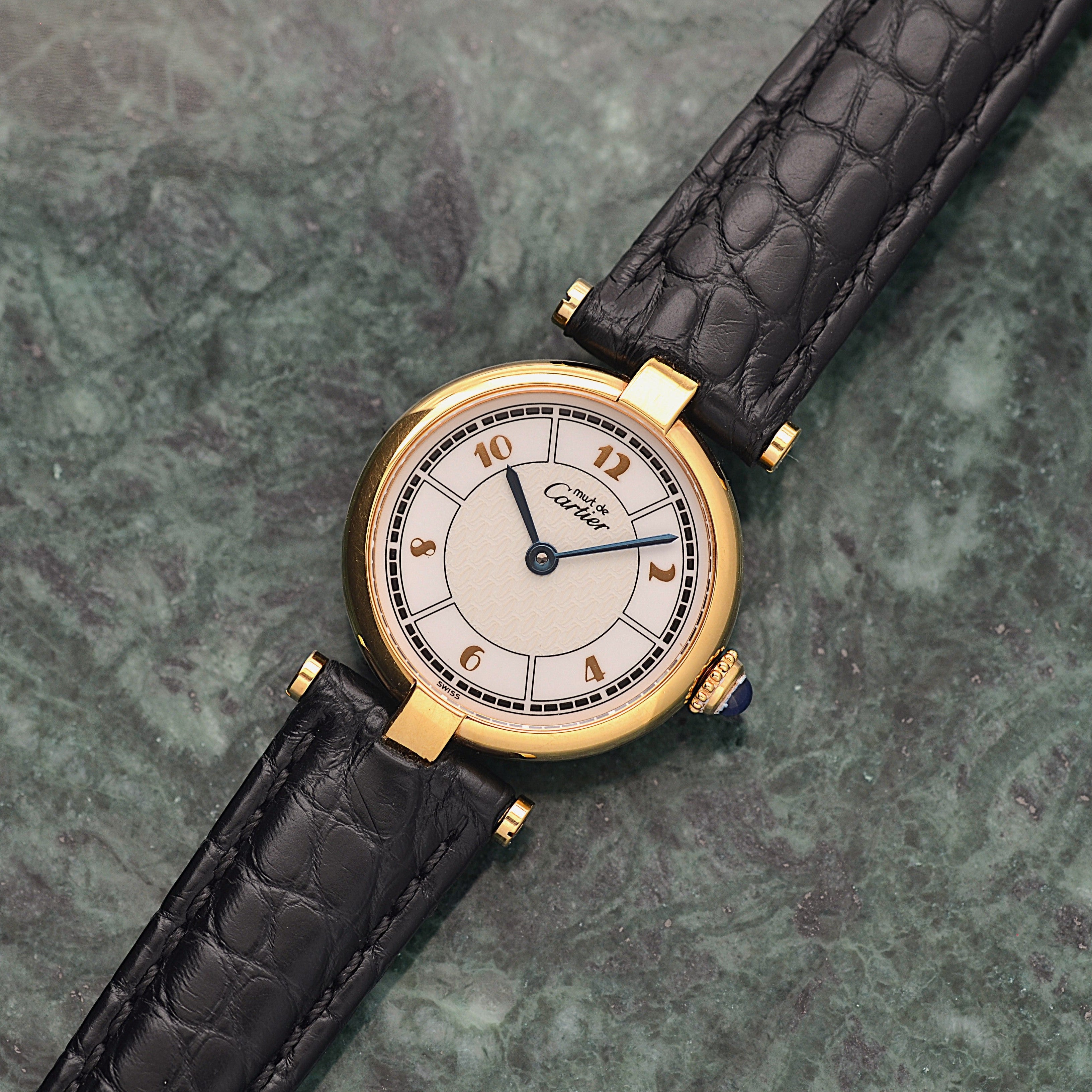 【Cartier】カルティエ マストヴァンドームSM 飛びアラビア 純正Dバックル付き