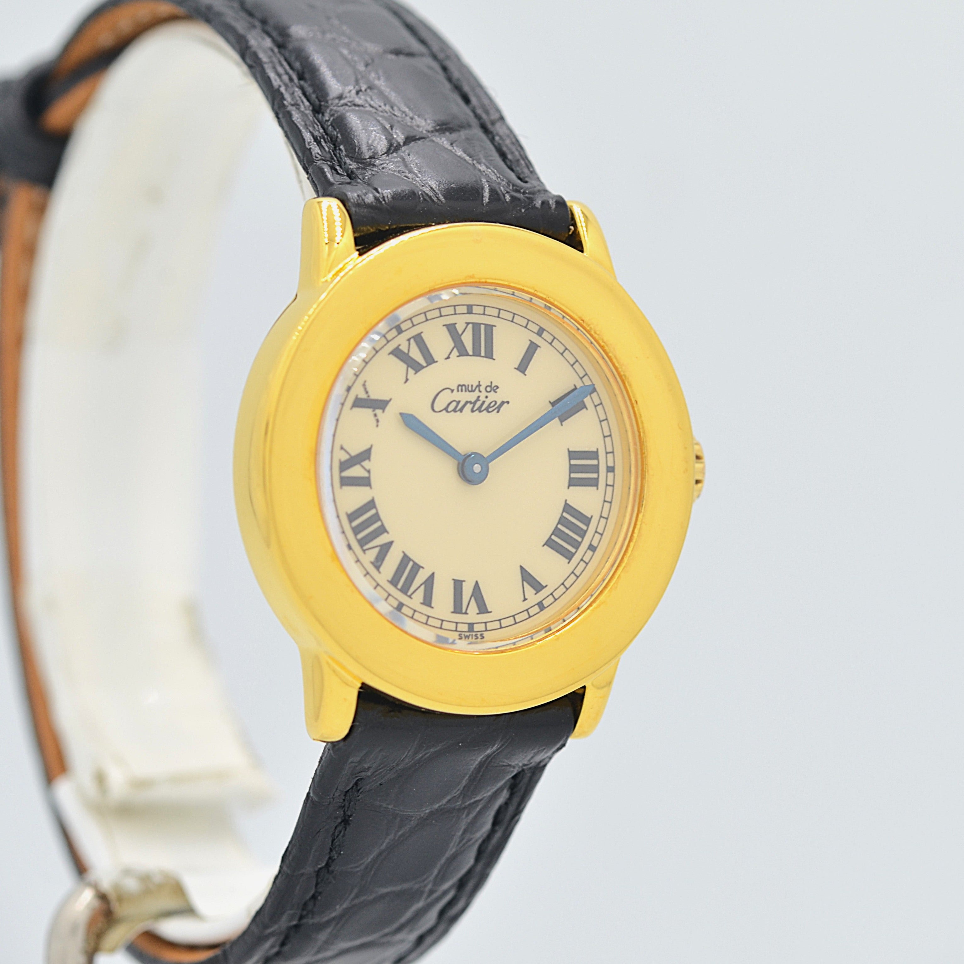 【Cartier】カルティエ マストロンドSM アイボリーローマ 純正尾錠付き