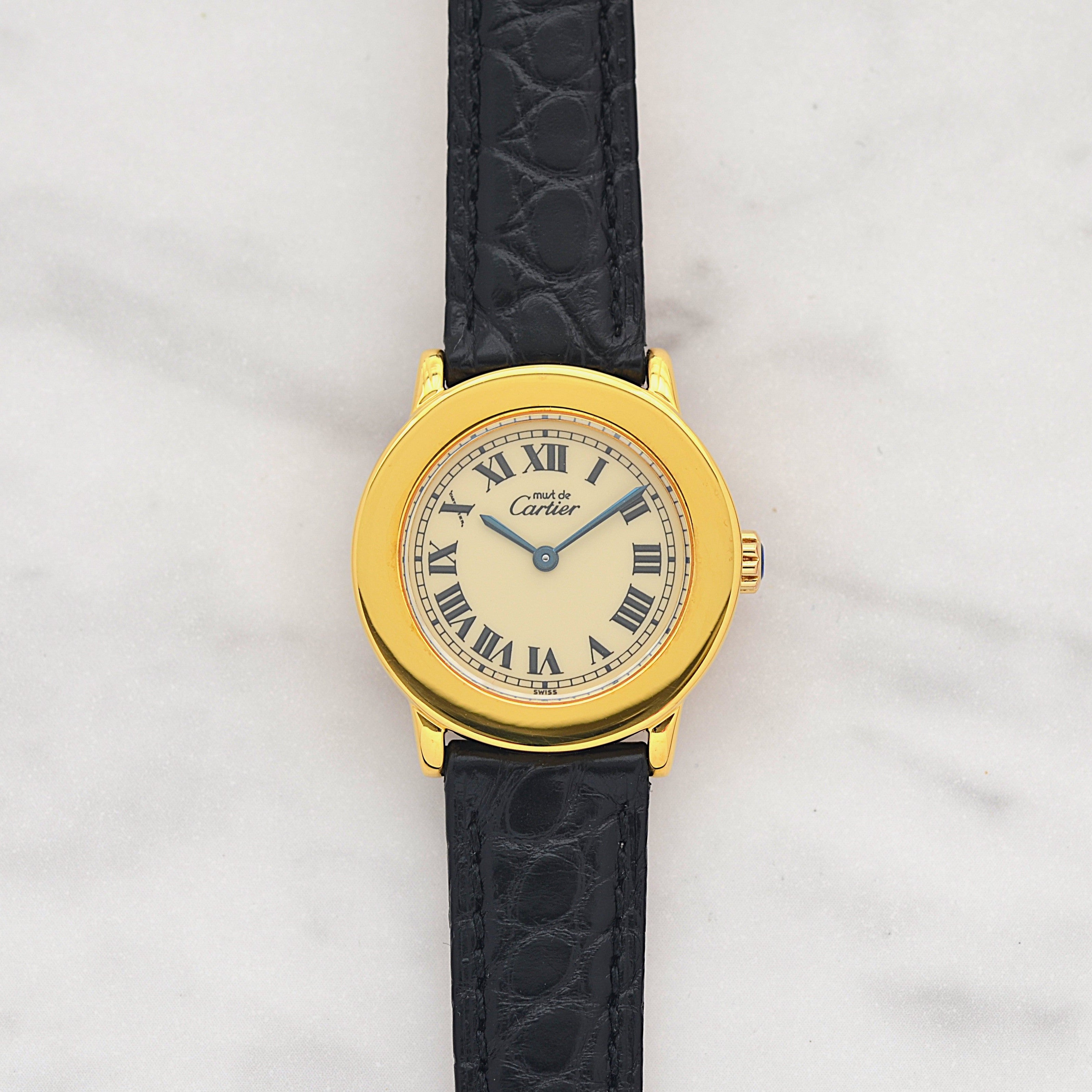 【Cartier】カルティエ マストロンドSM アイボリーローマ 純正尾錠付き