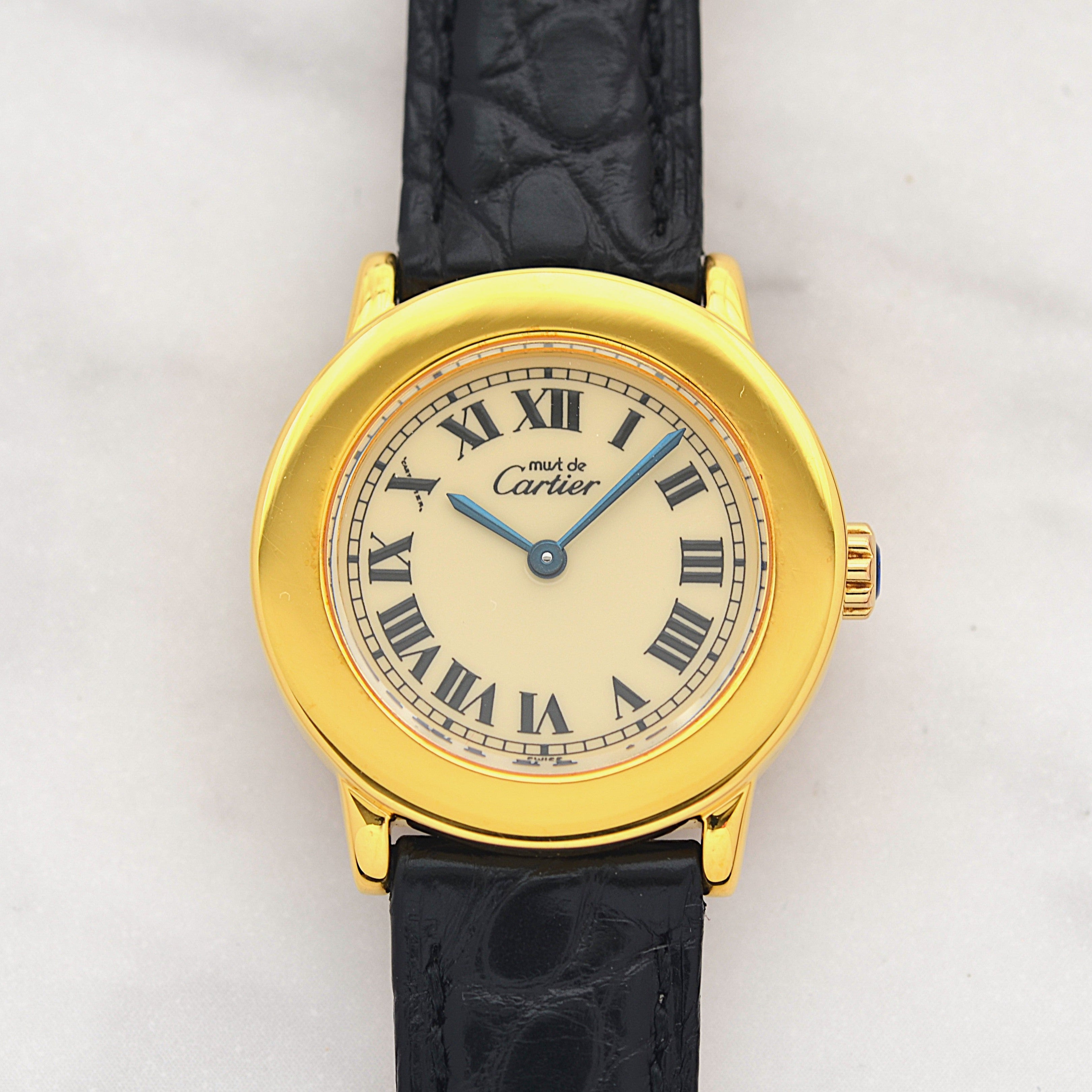 【Cartier】カルティエ マストロンドSM アイボリーローマ 純正尾錠付き
