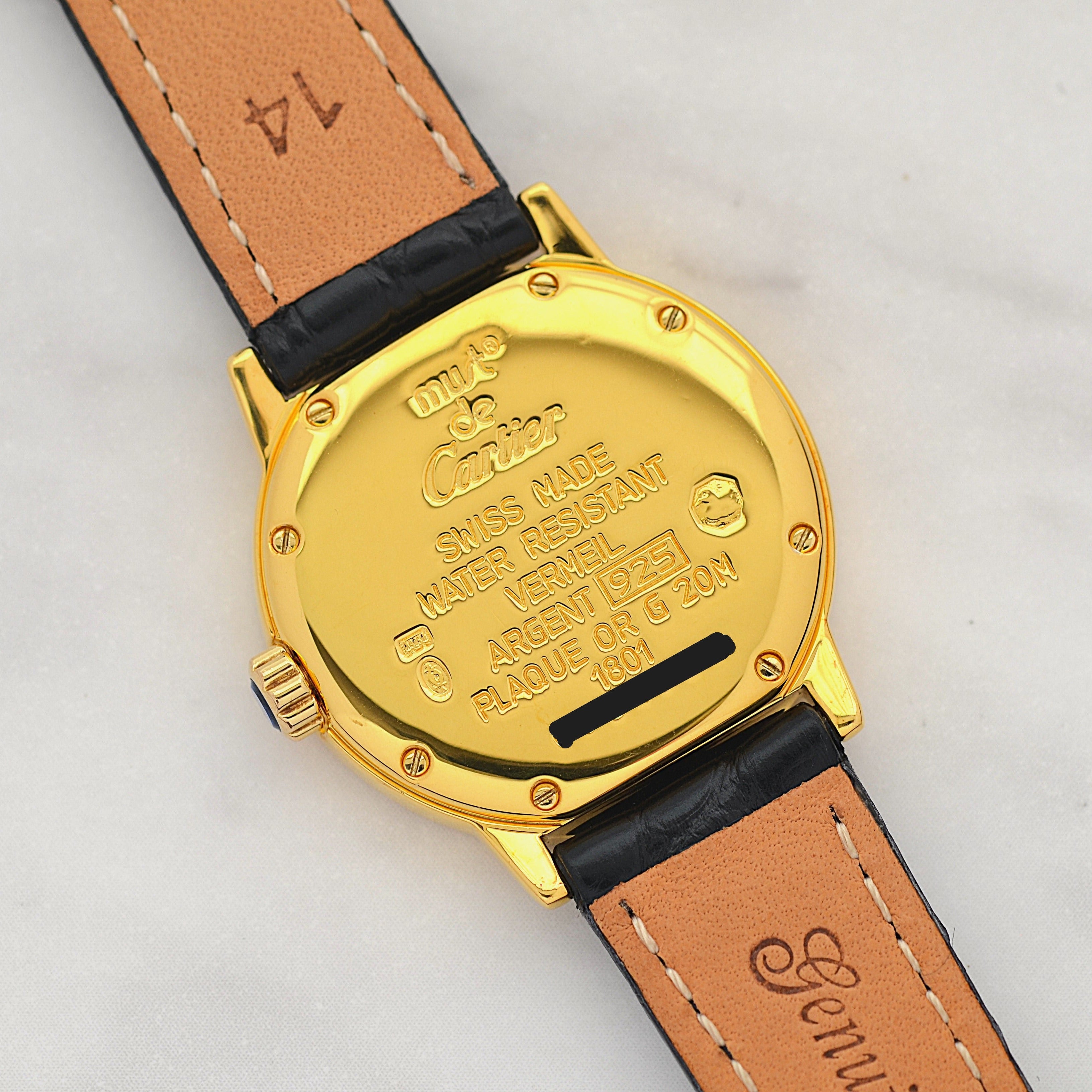 【Cartier】カルティエ マストロンドSM アイボリーローマ 純正尾錠付き