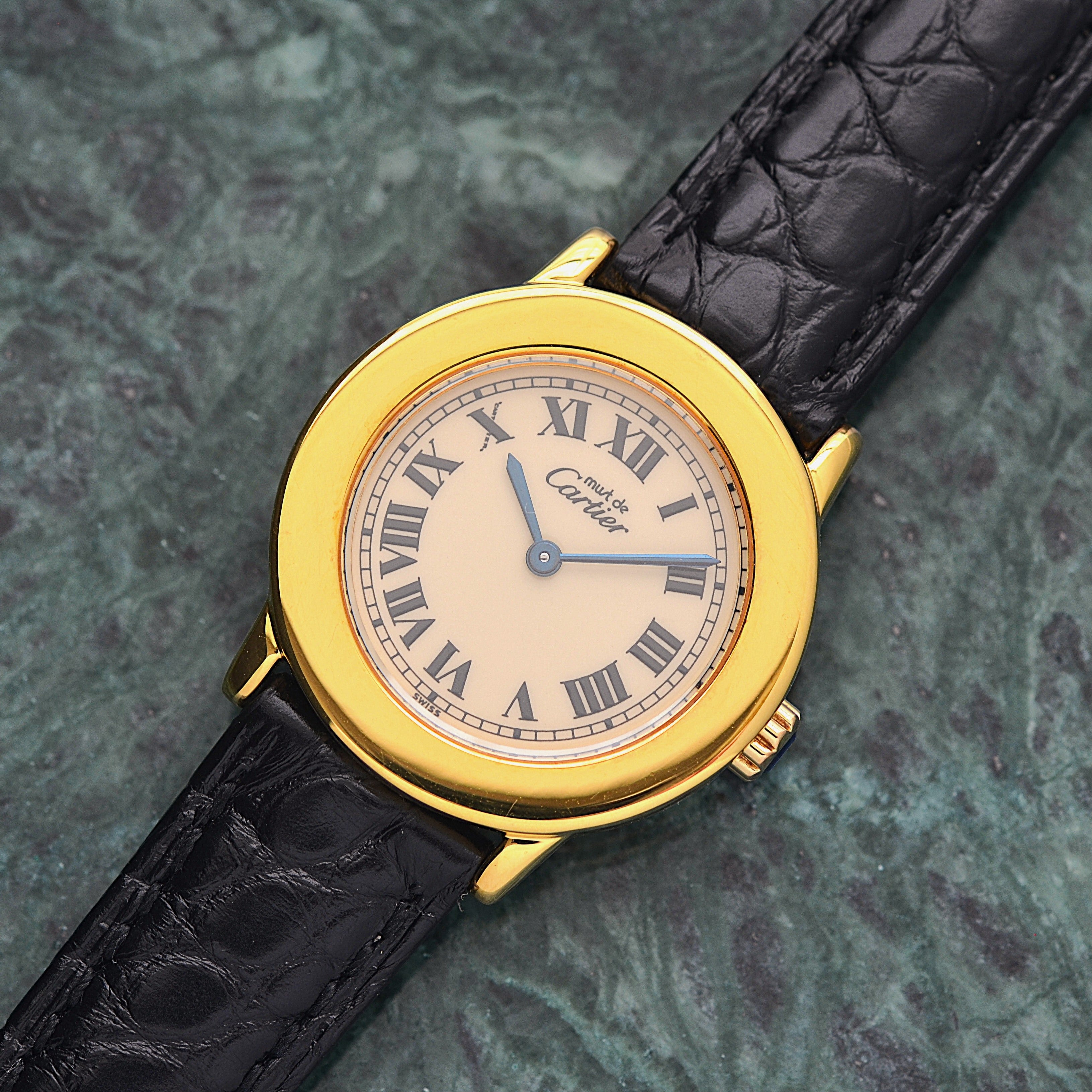 【Cartier】カルティエ マストロンドSM アイボリーローマ 純正尾錠付き