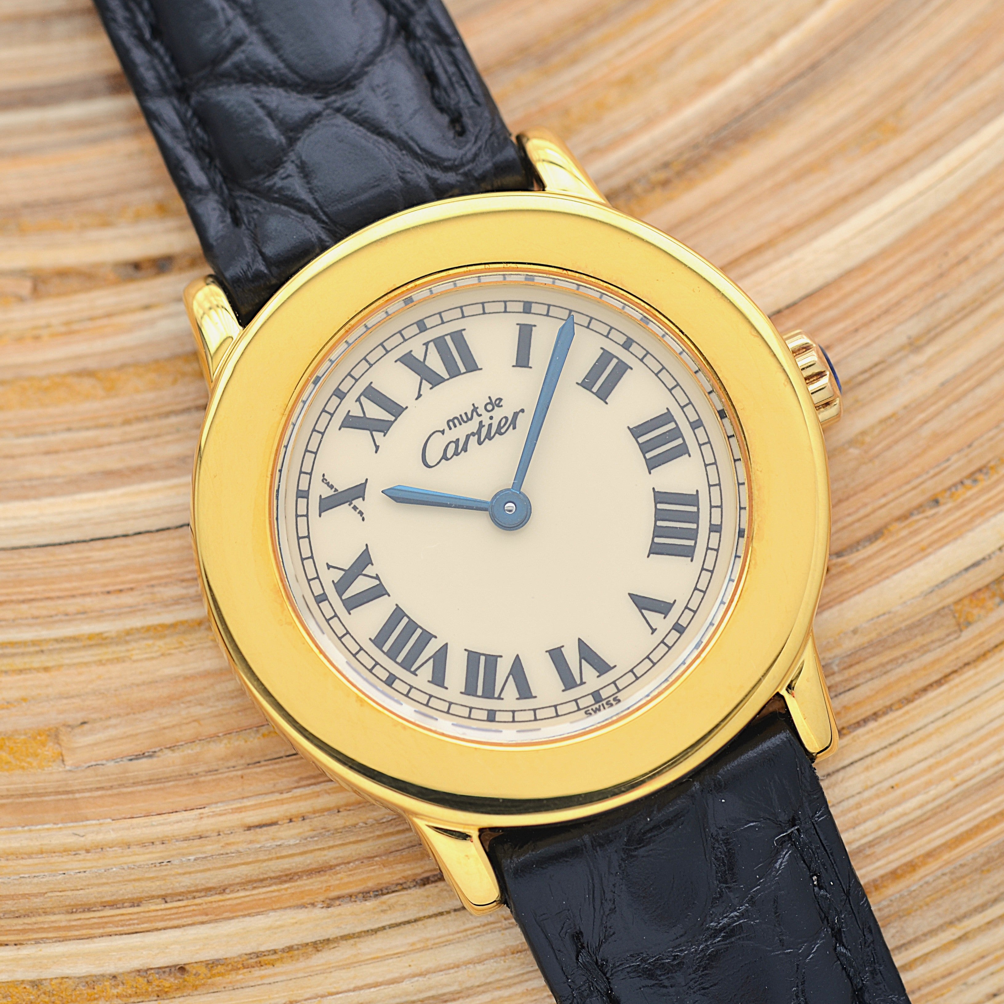 【Cartier】カルティエ マストロンドSM アイボリーローマ 純正尾錠付き