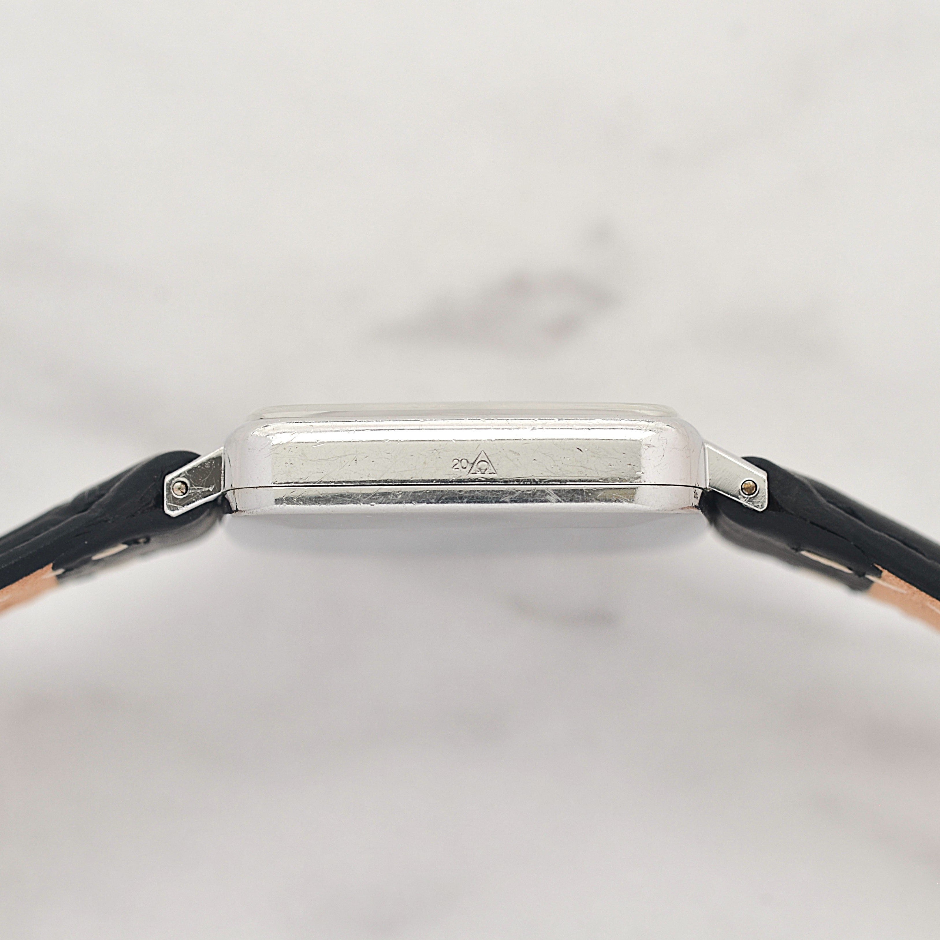 【OMEGA】オメガ ジュネーヴ WGP スクエア Silver ボーイズサイズ 純正尾錠付き