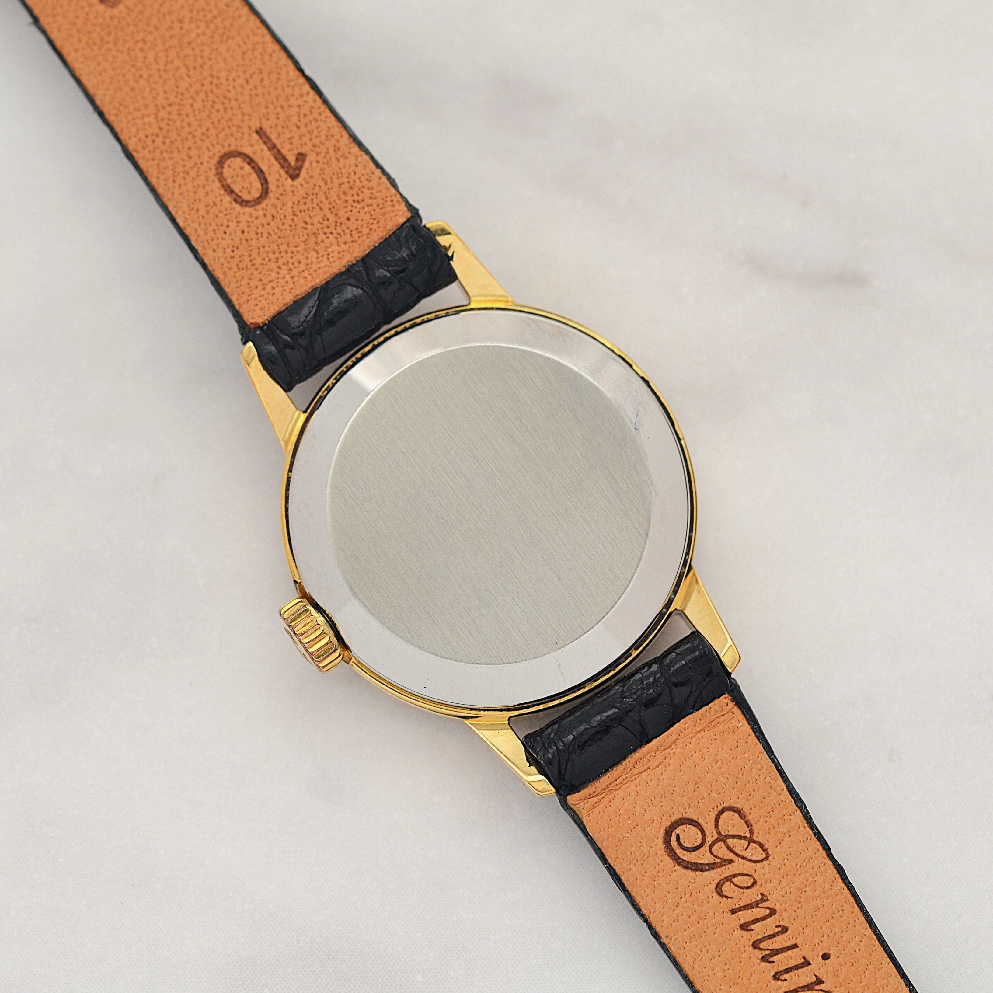 【OMEGA】オメガ ジュネーヴ GP ミニラウンド Silver アップライトアラビア 純正尾錠付き