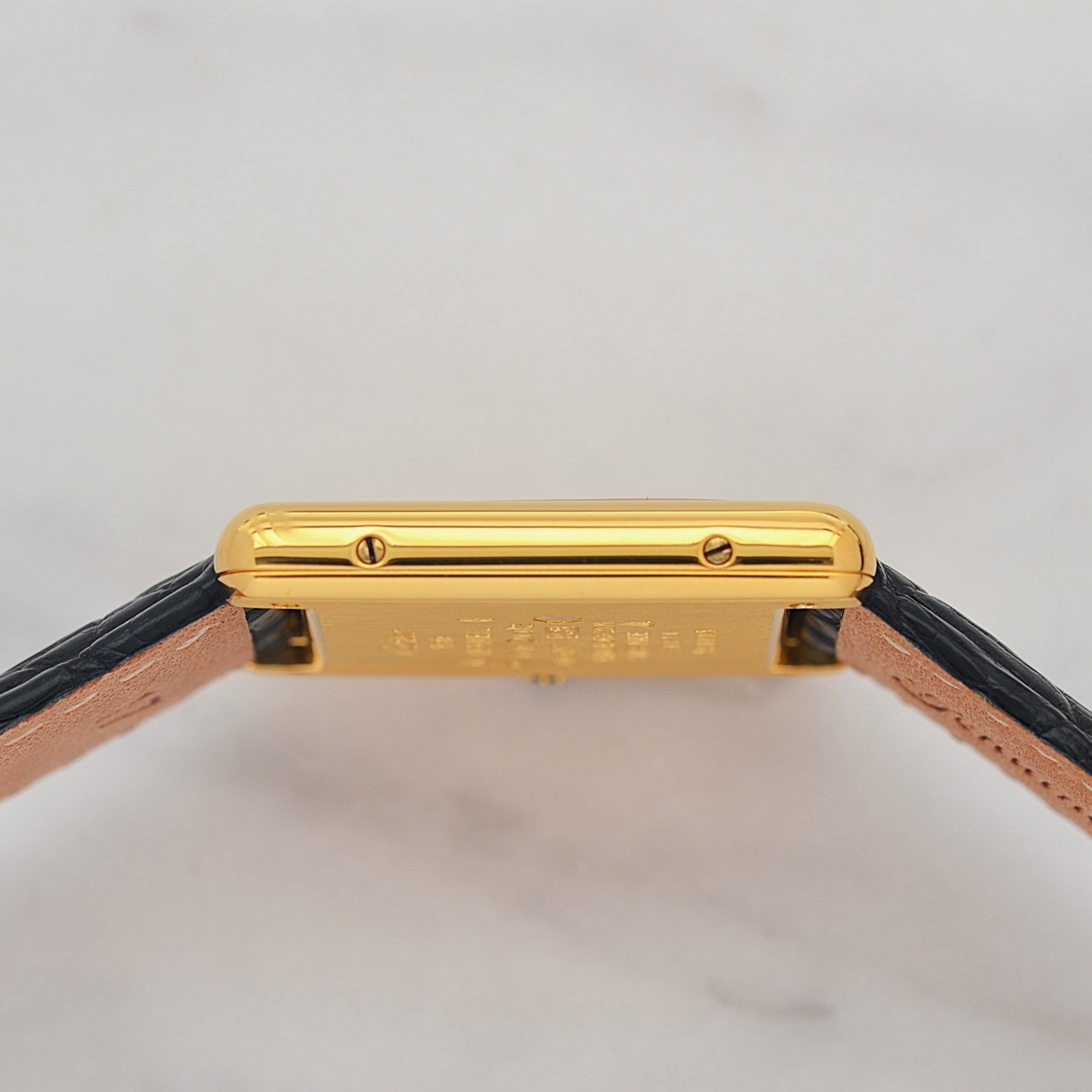 【Cartier】カルティエ マストタンク LM アラビア文字盤 純正Dバックル付き