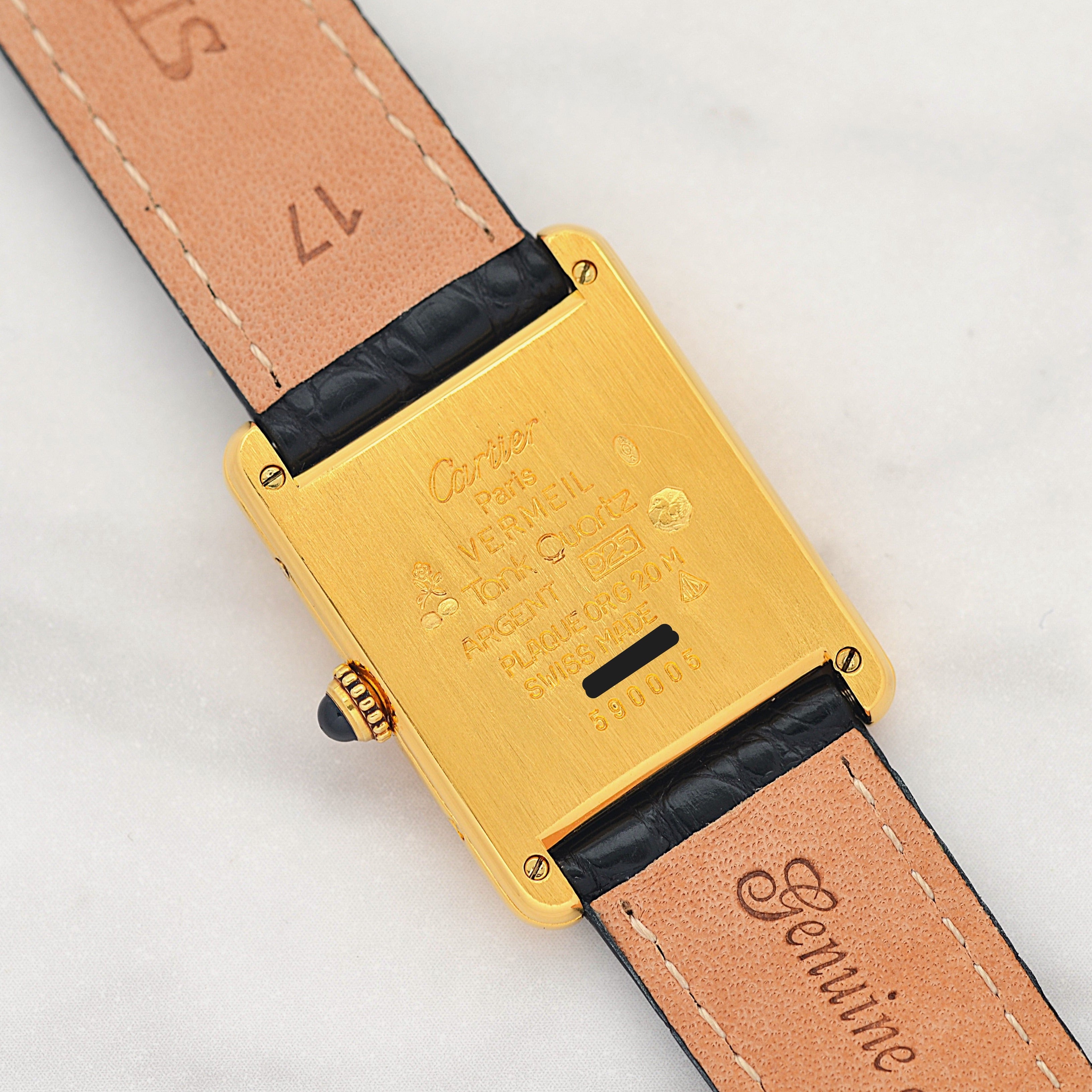 【Cartier】カルティエ マストタンク LM アラビア文字盤 純正Dバックル付き