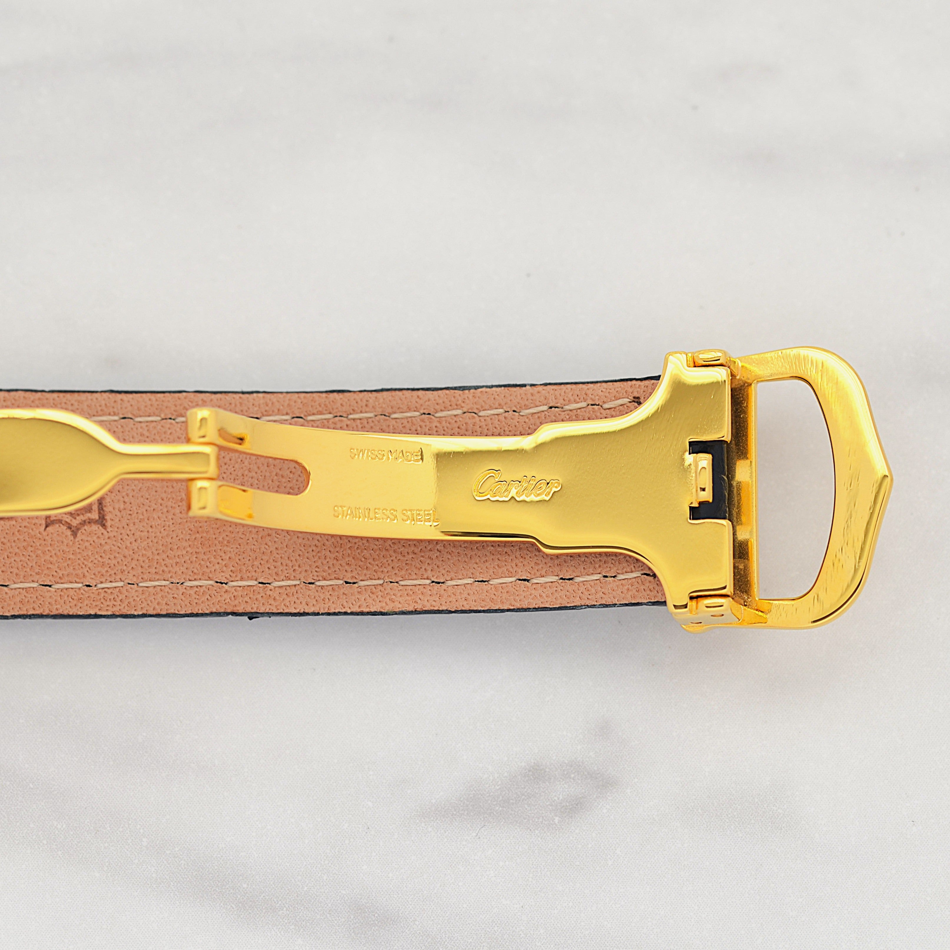 【Cartier】カルティエ マストタンク LM アラビア文字盤 純正Dバックル付き