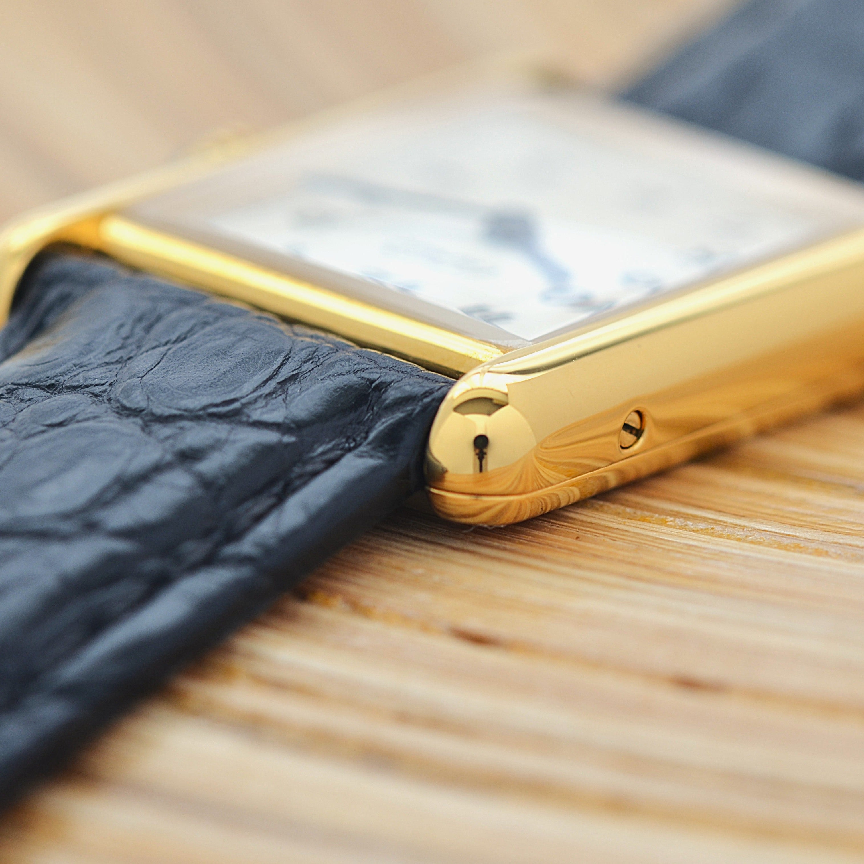 【Cartier】カルティエ マストタンク LM アラビア文字盤 純正Dバックル付き