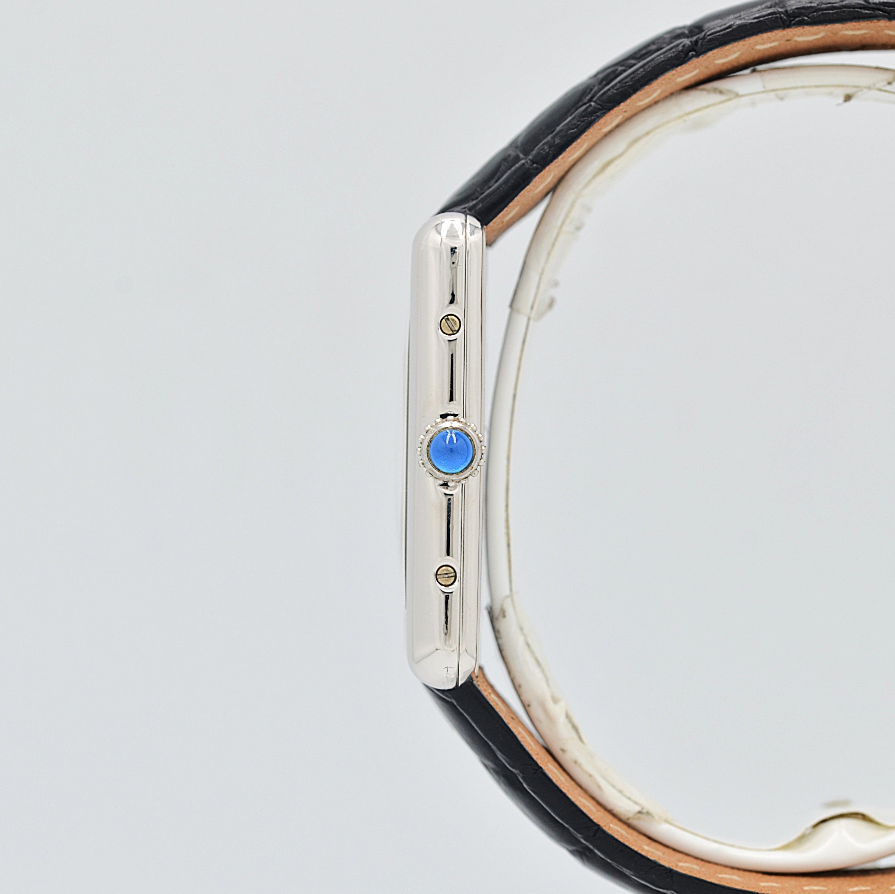 【Cartier】カルティエ マストタンク LM シルバー 純正Dバックル付き