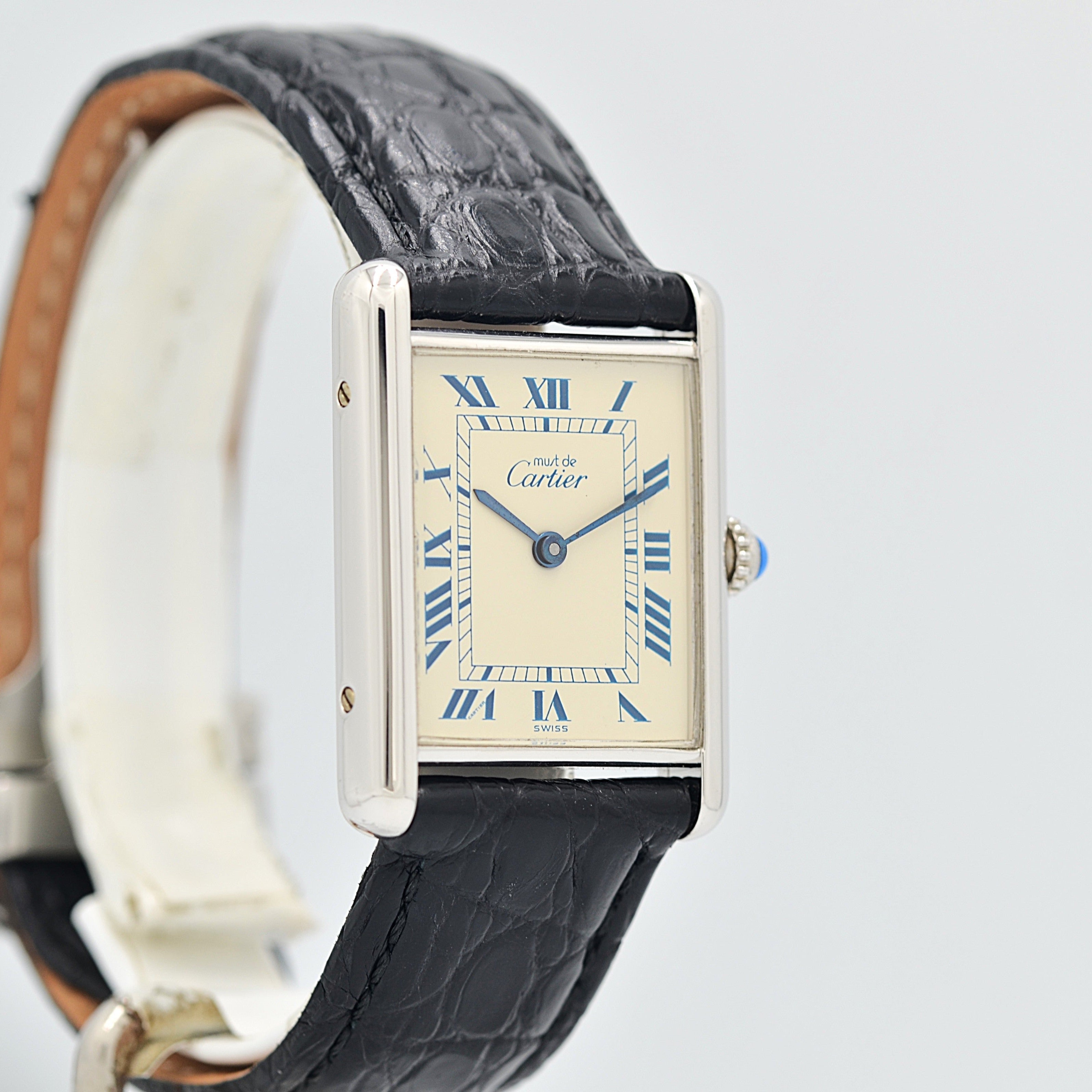 【Cartier】カルティエ マストタンク LM シルバー 純正Dバックル付き