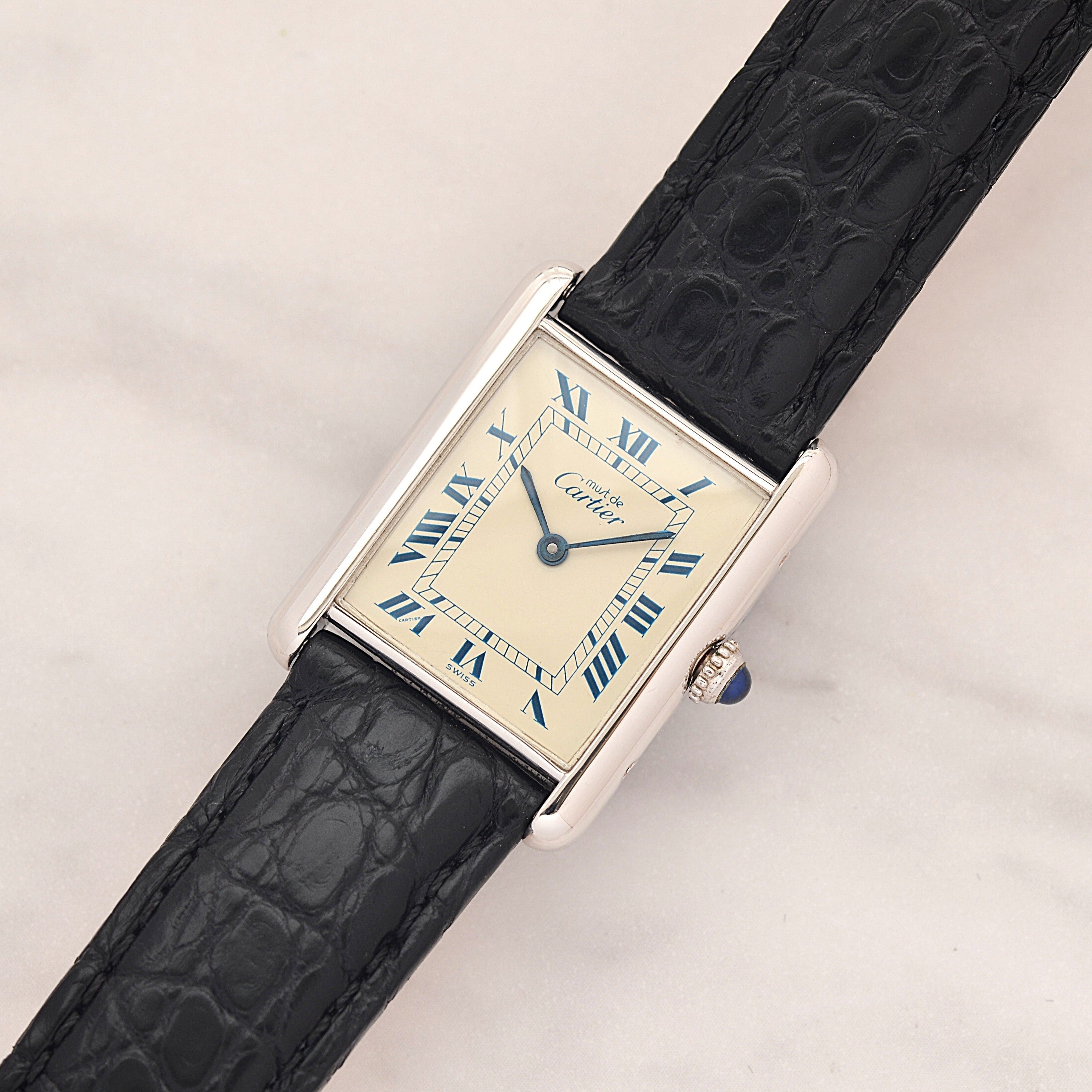 【Cartier】カルティエ マストタンク LM シルバー 純正Dバックル付き