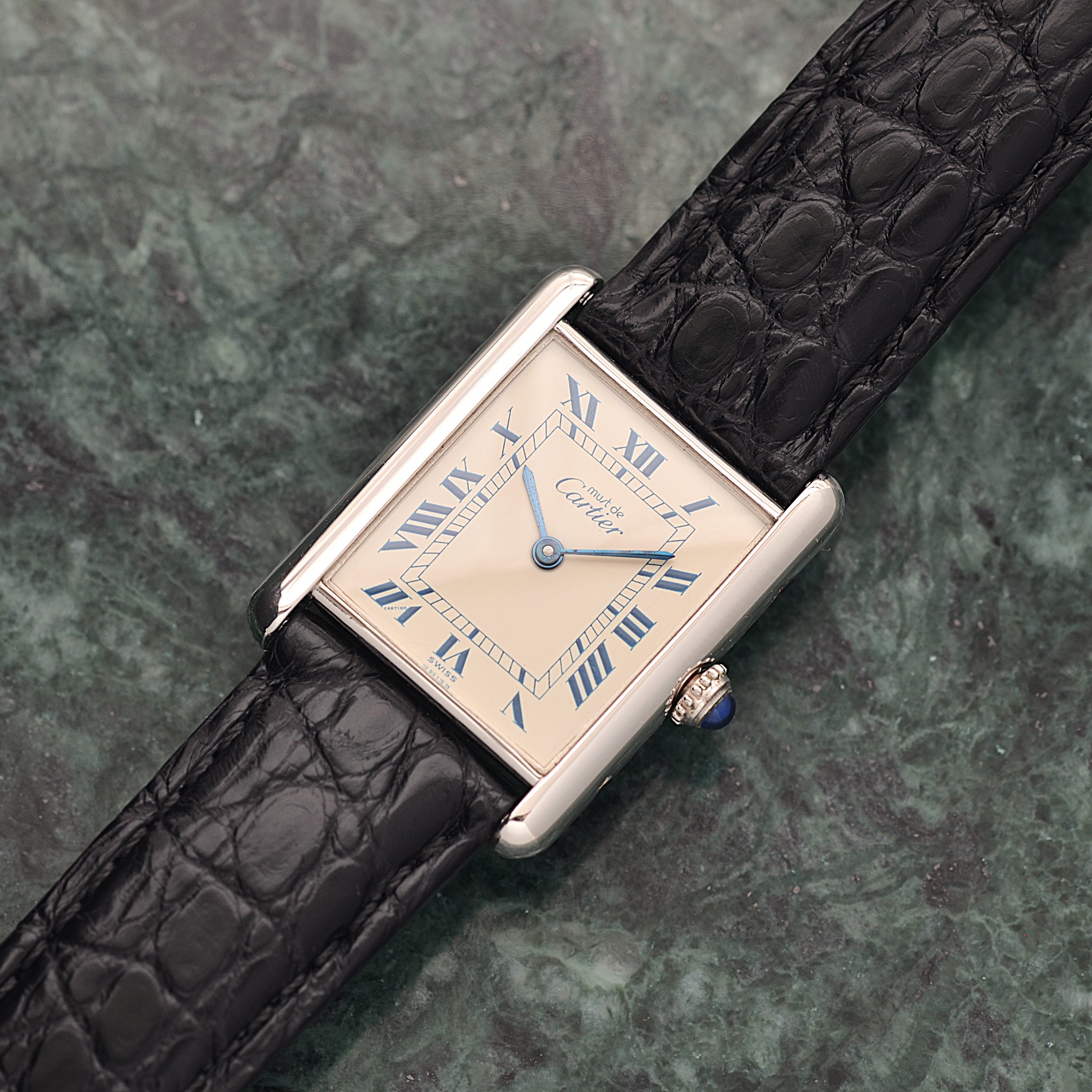 【Cartier】カルティエ マストタンク LM シルバー 純正Dバックル付き