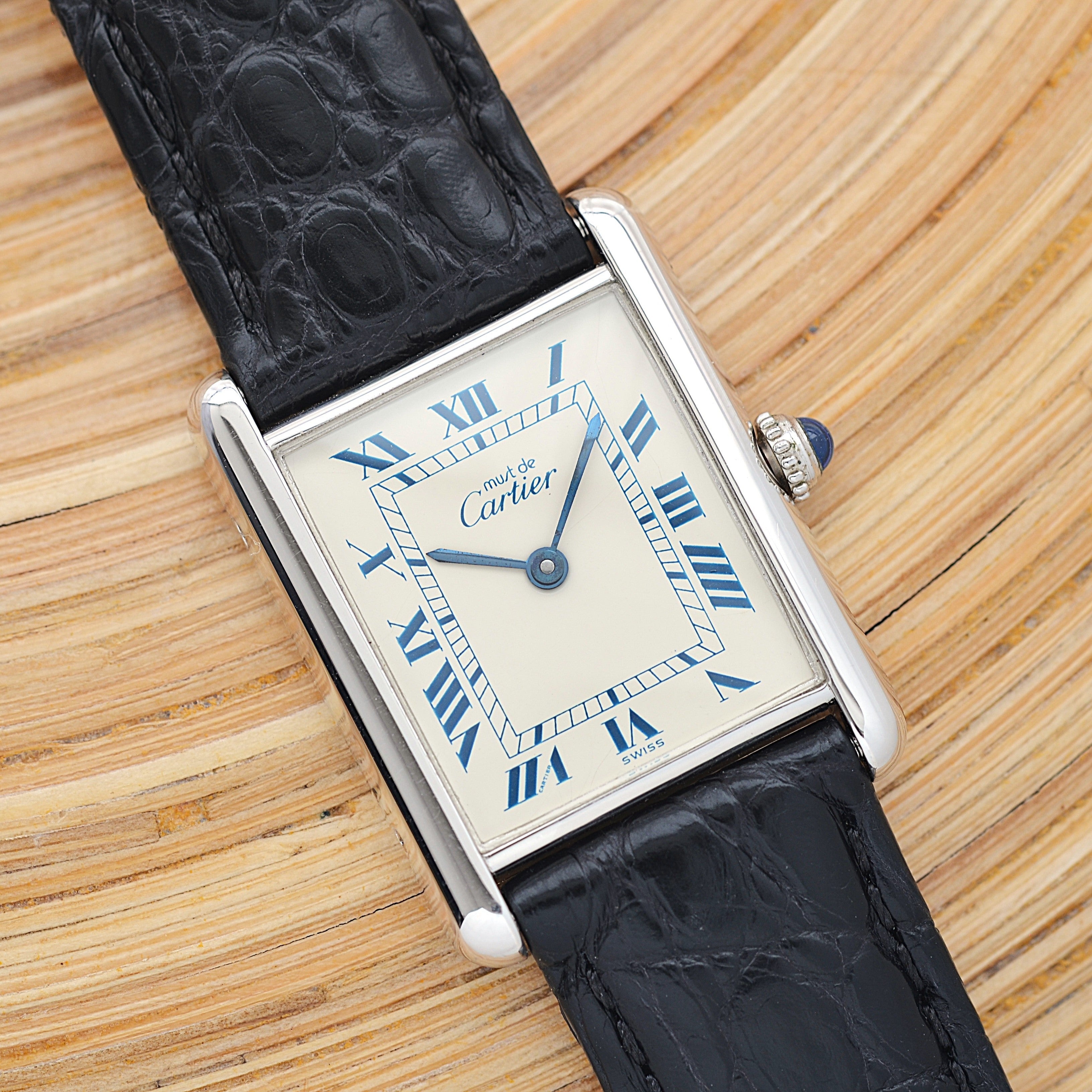 【Cartier】カルティエ マストタンク LM シルバー 純正Dバックル付き