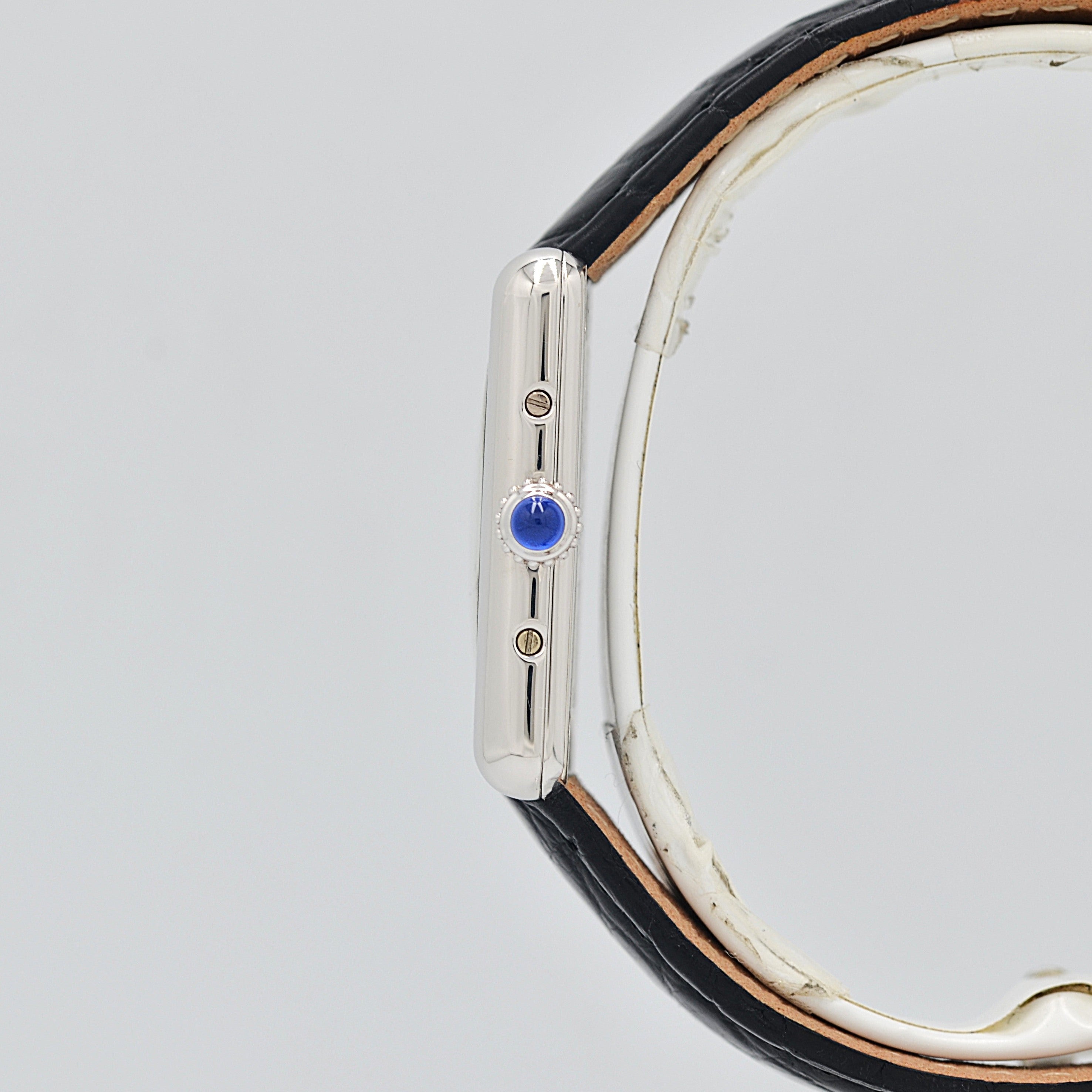【Cartier】カルティエ マストタンク SM シルバー 純正Dバックル付き
