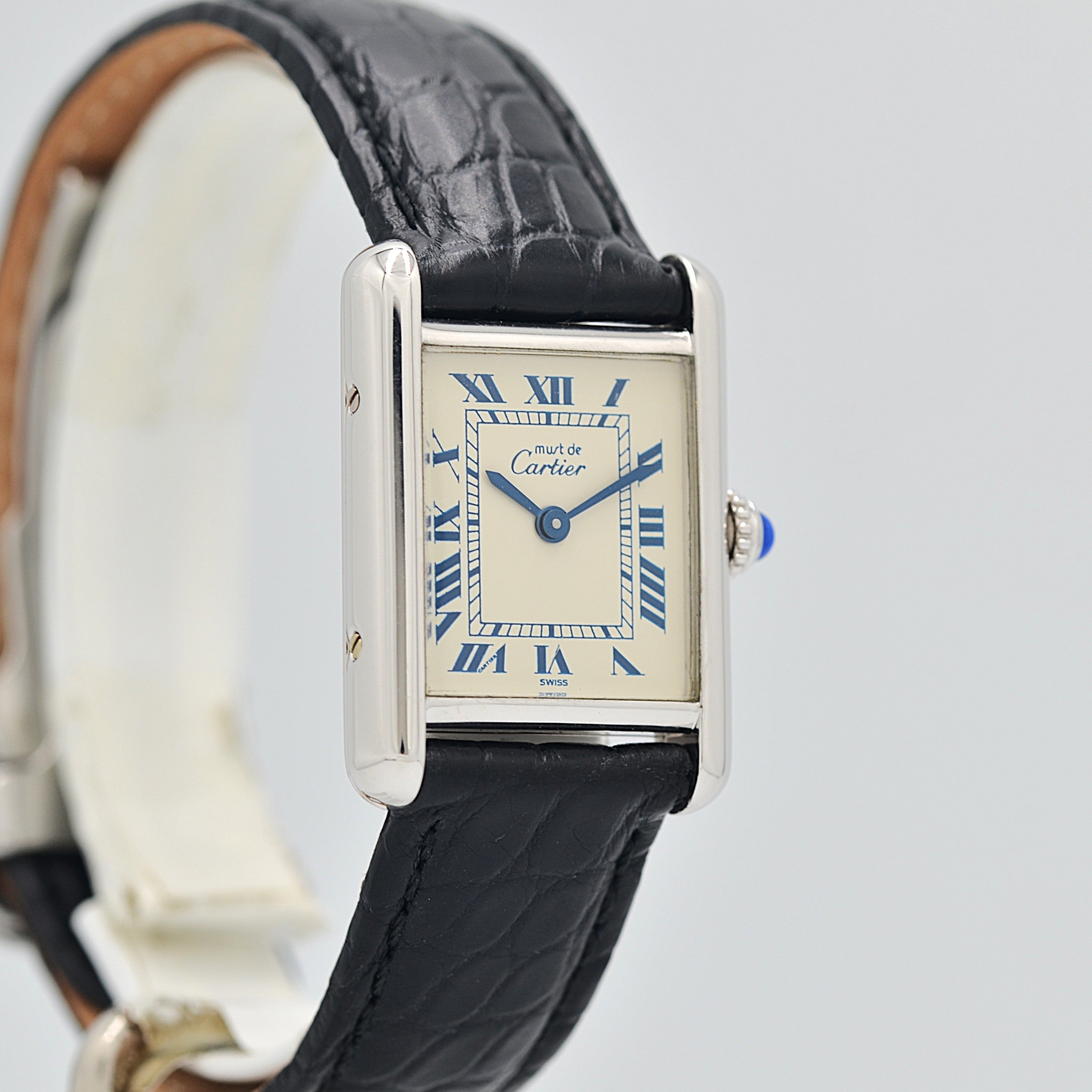 【Cartier】カルティエ マストタンク SM シルバー 純正Dバックル付き