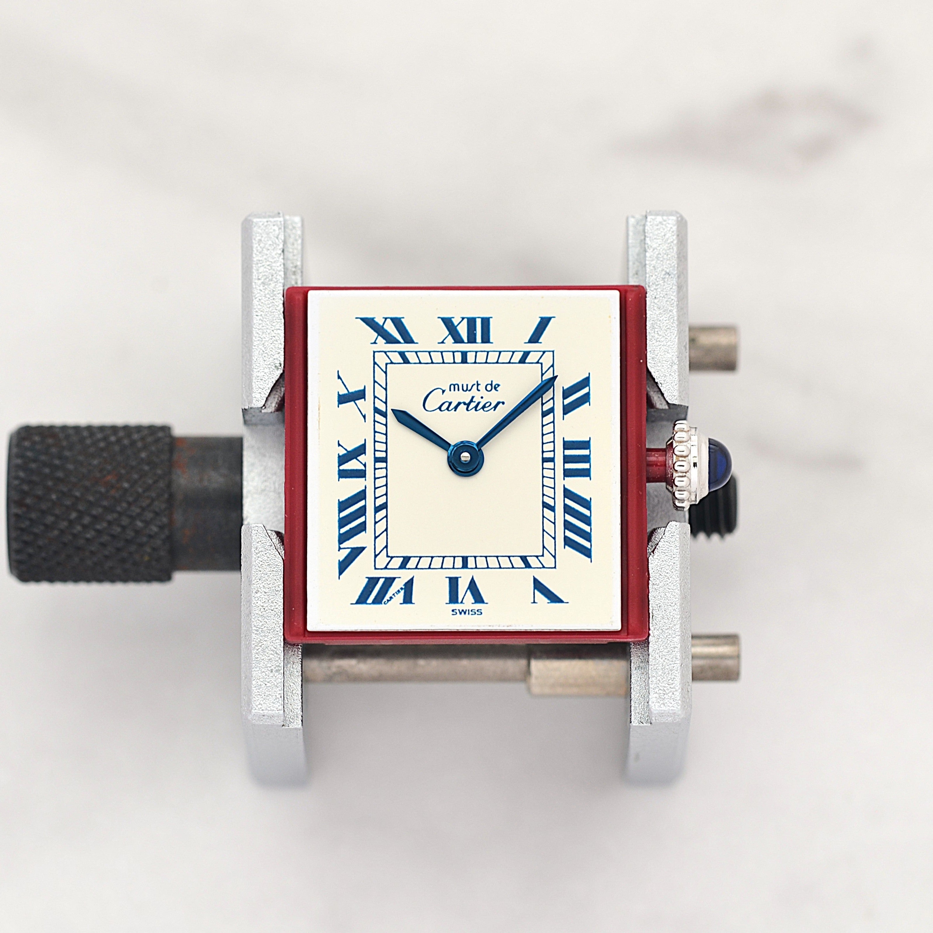 【Cartier】カルティエ マストタンク SM シルバー 純正Dバックル付き