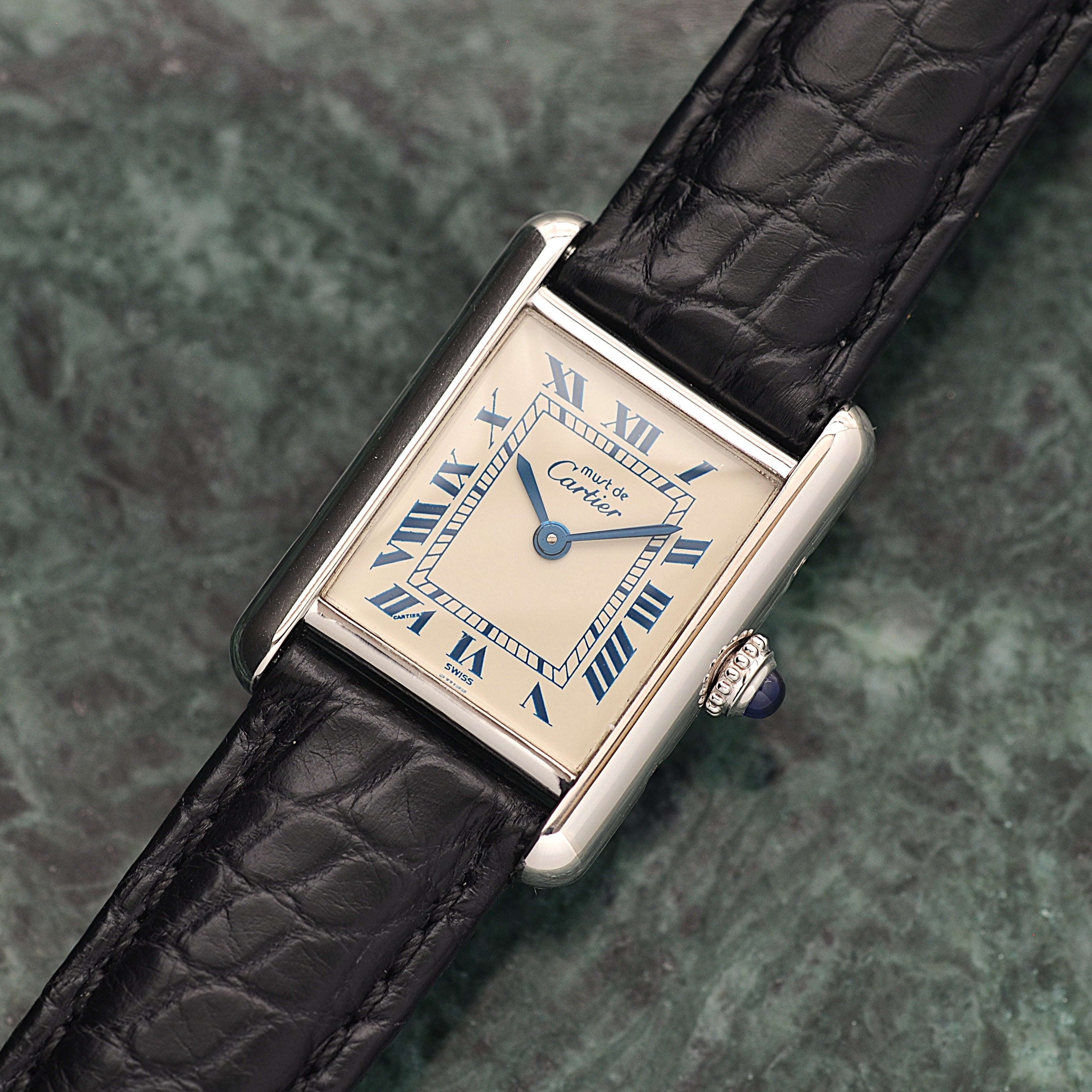 【Cartier】カルティエ マストタンク SM シルバー 純正Dバックル付き