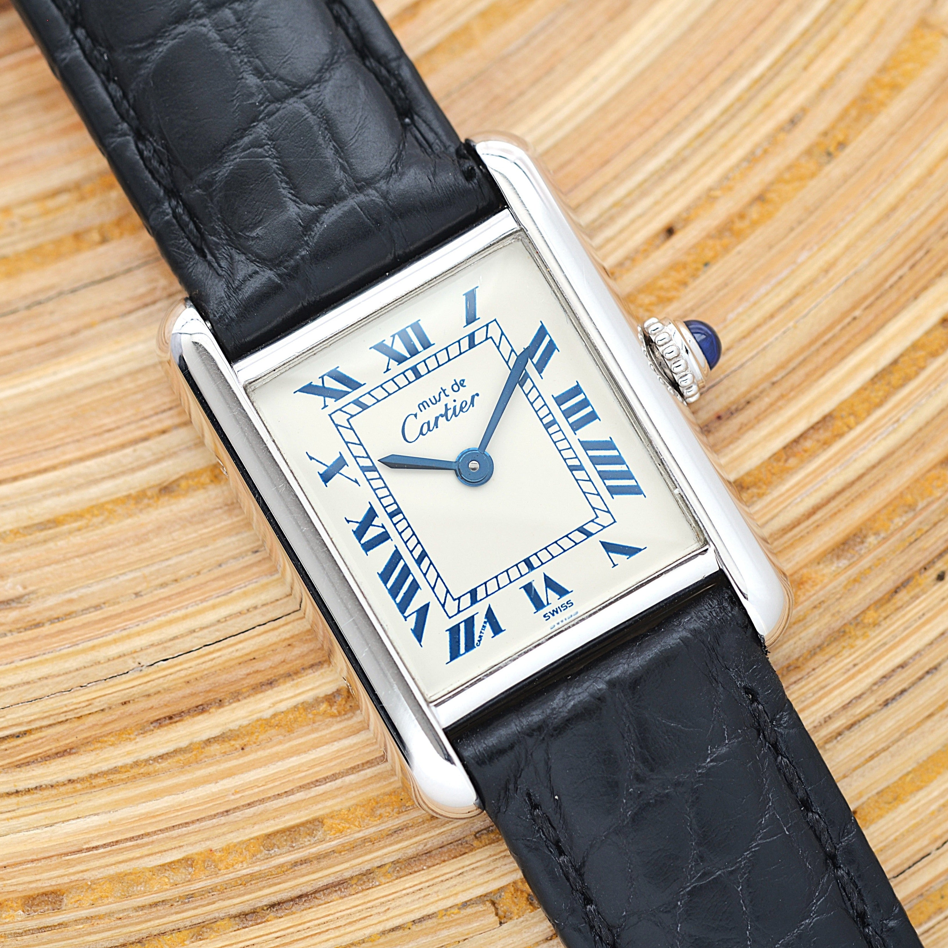 【Cartier】カルティエ マストタンク SM シルバー 純正Dバックル付き