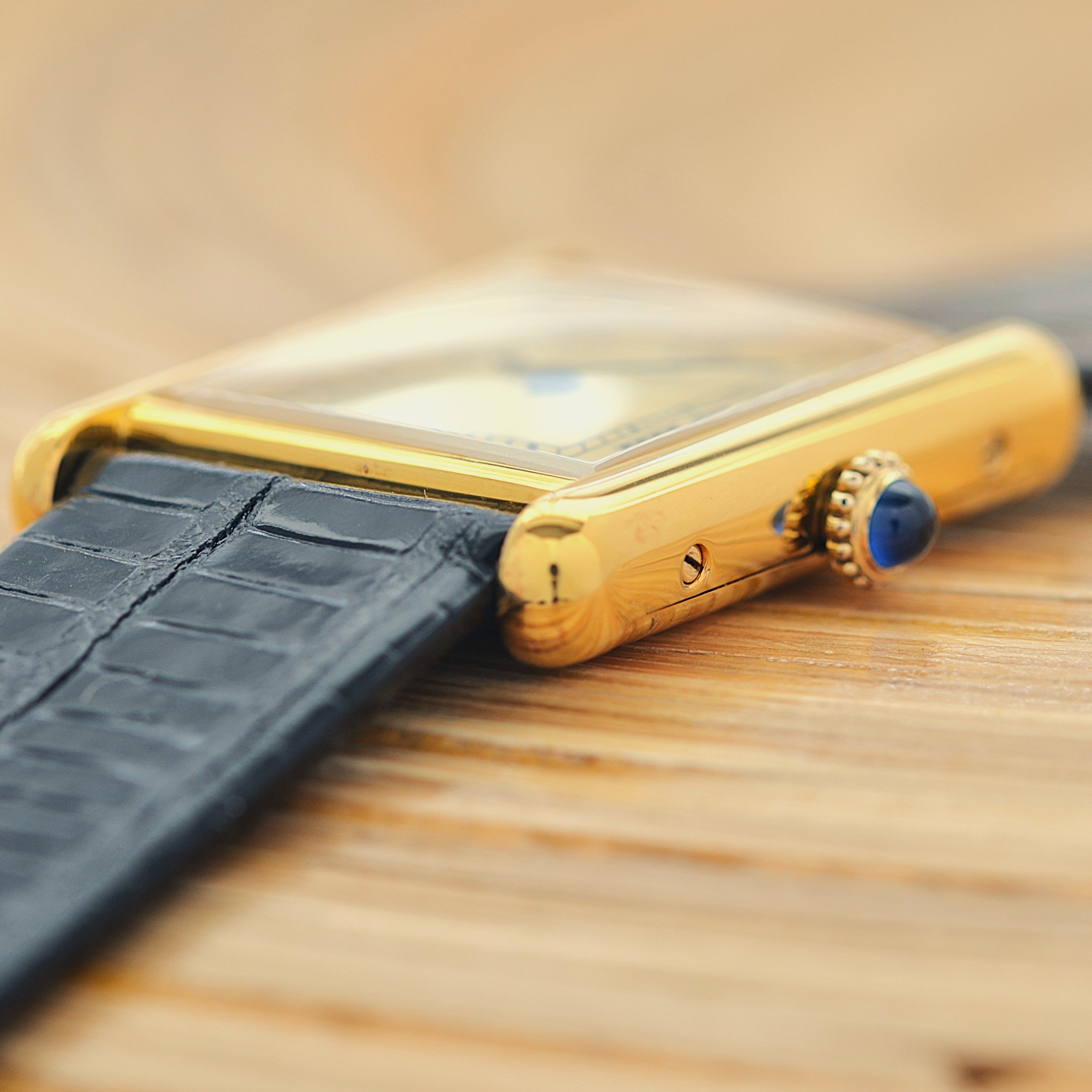 【Cartier】カルティエ マストタンクLM アイボリーローマ 手巻き 純正尾錠付き