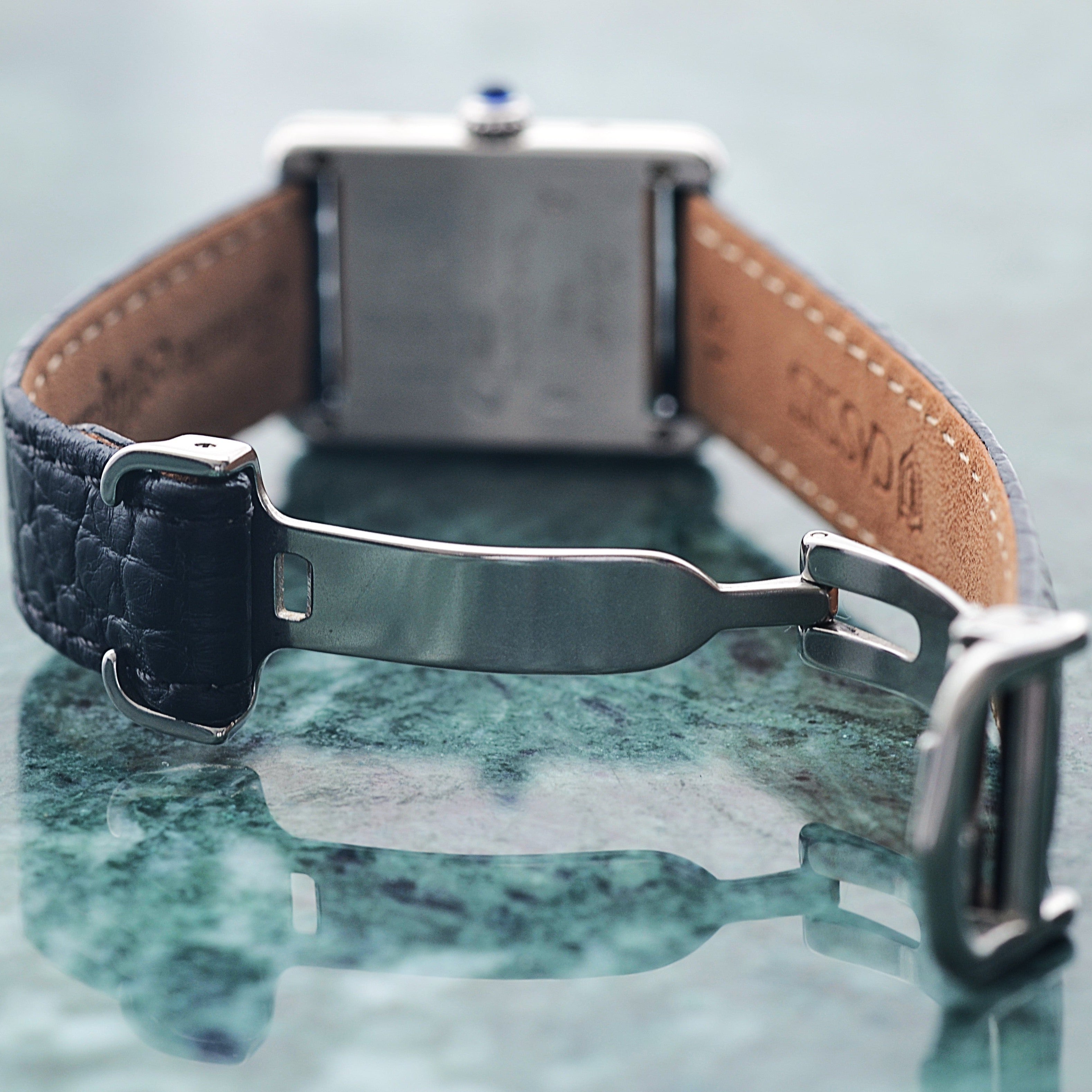 【Cartier】カルティエ マストタンク SM シルバー 純正Dバックル付き