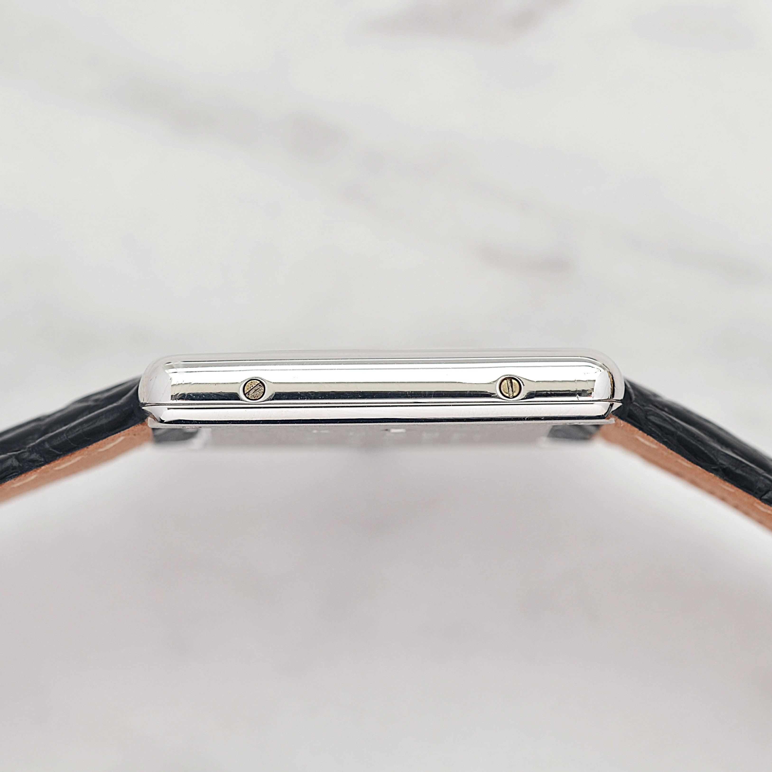 【Cartier】カルティエ マストタンク LM シルバー 純正Dバックル付き