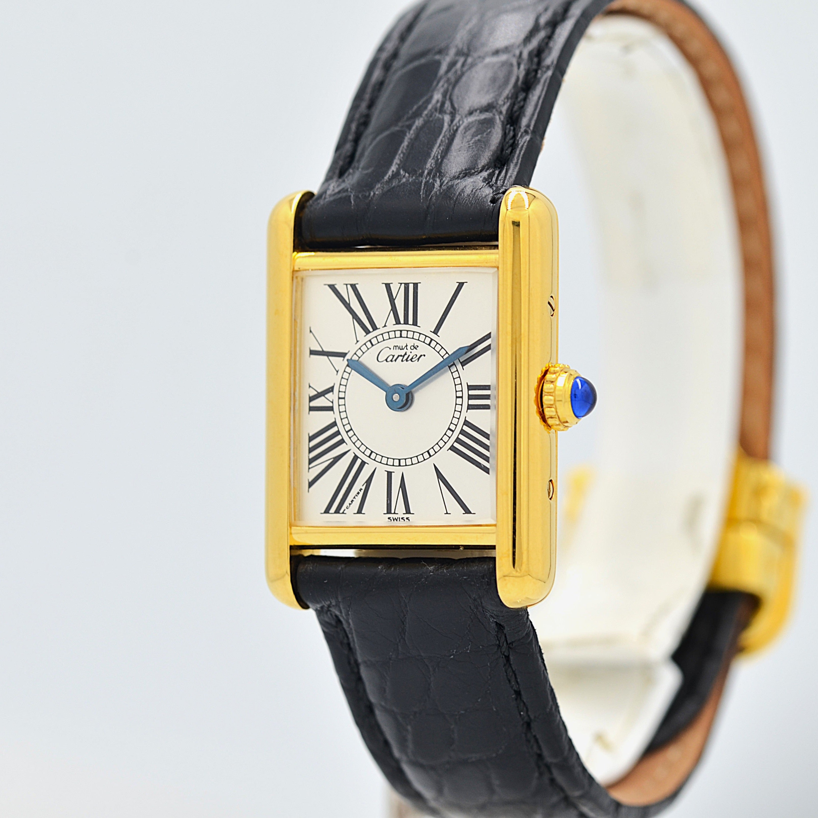【Cartier】カルティエ マストタンク SM オパラン 純正Dバックル付き