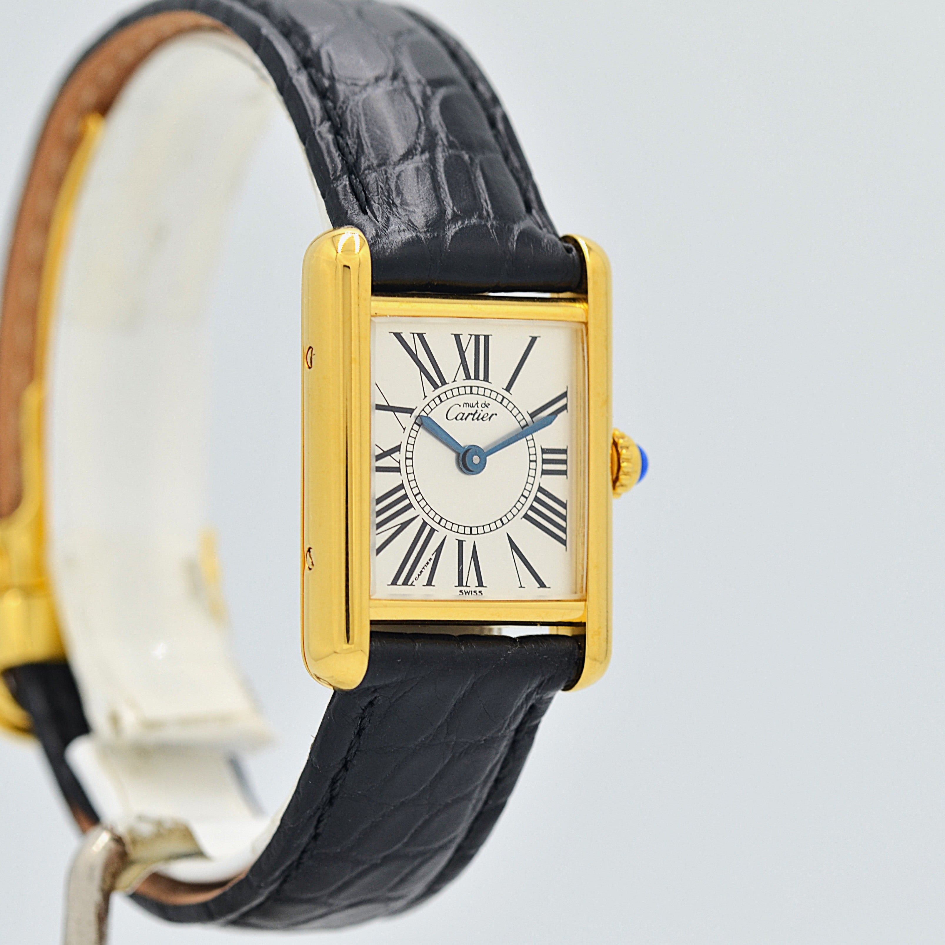 【Cartier】カルティエ マストタンク SM オパラン 純正Dバックル付き