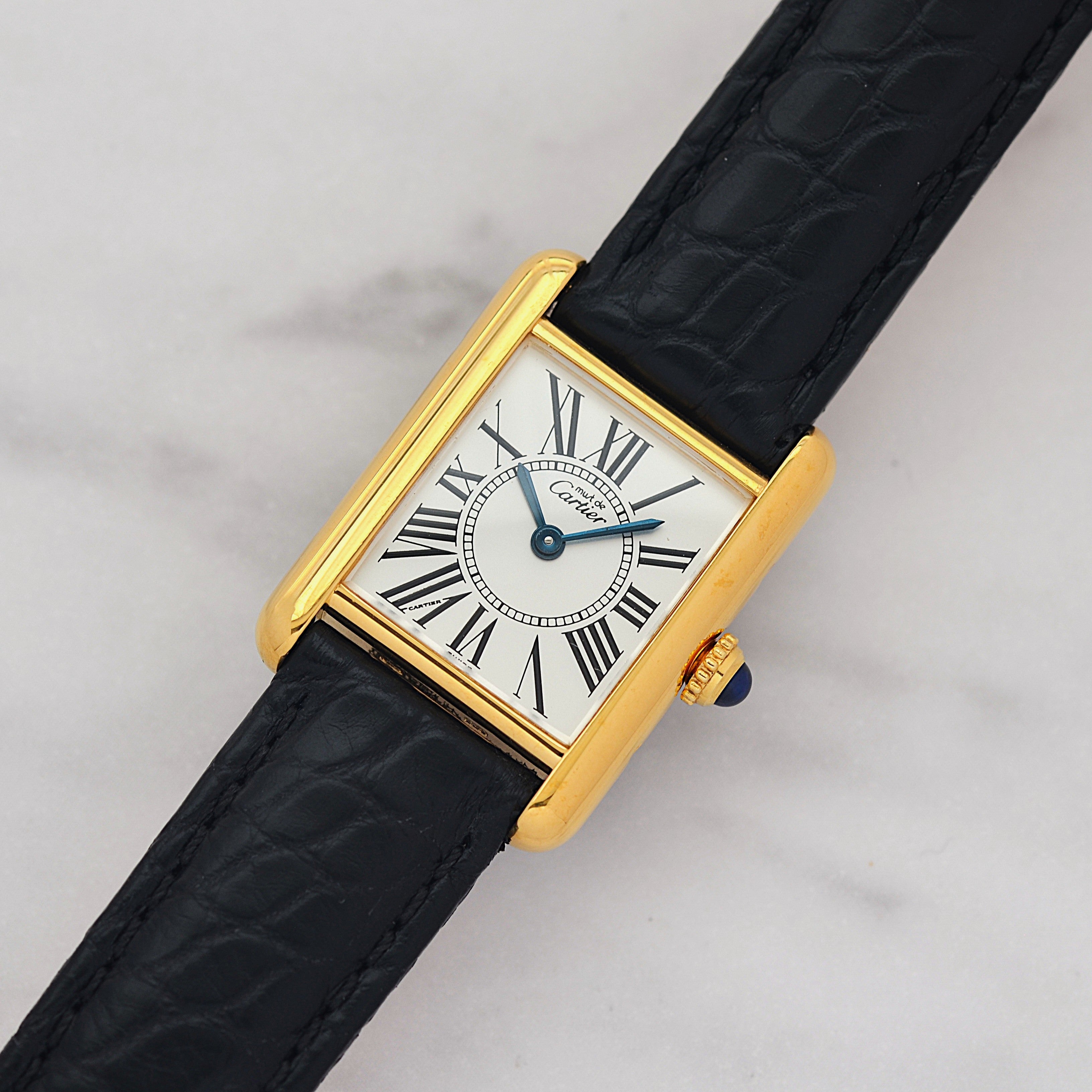 【Cartier】カルティエ マストタンク SM オパラン 純正Dバックル付き