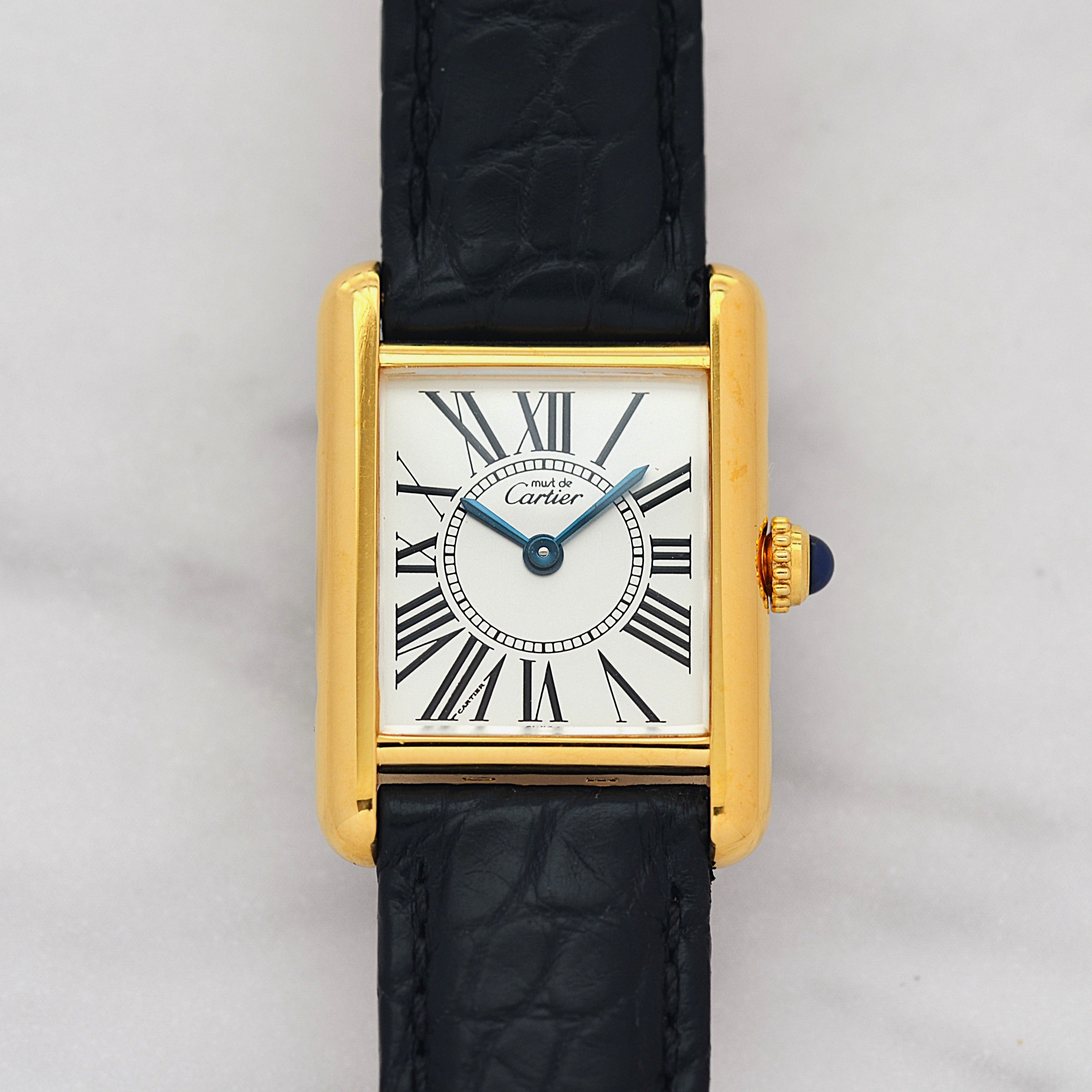 【Cartier】カルティエ マストタンク SM オパラン 純正Dバックル付き