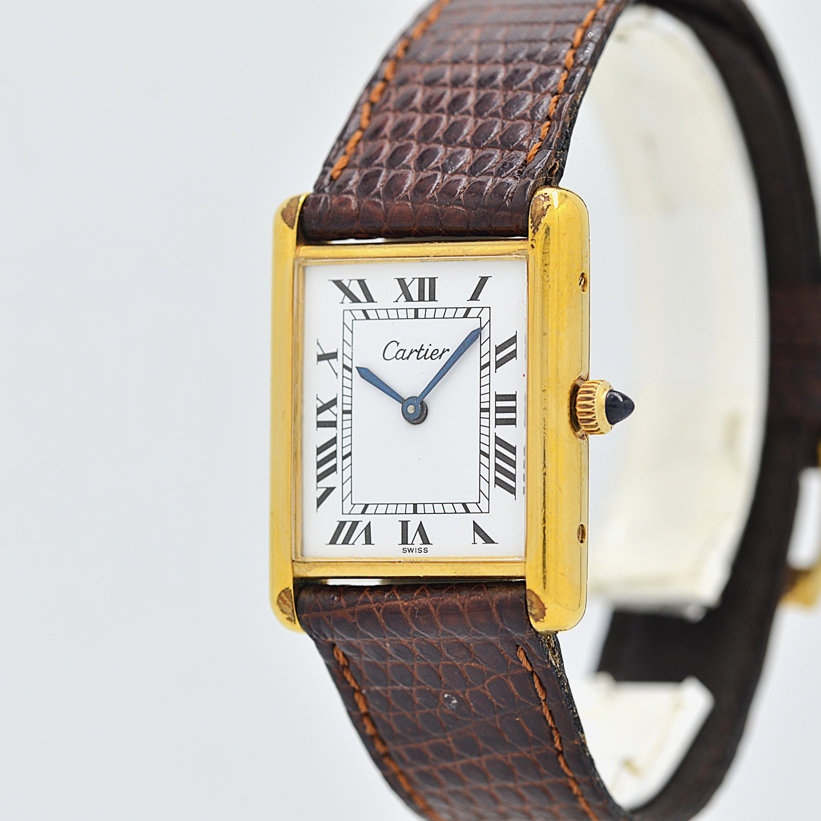 【Cartier】カルティエ プレマストタンクLM 手巻き 欧州仕様 純正クラシックバックル付き
