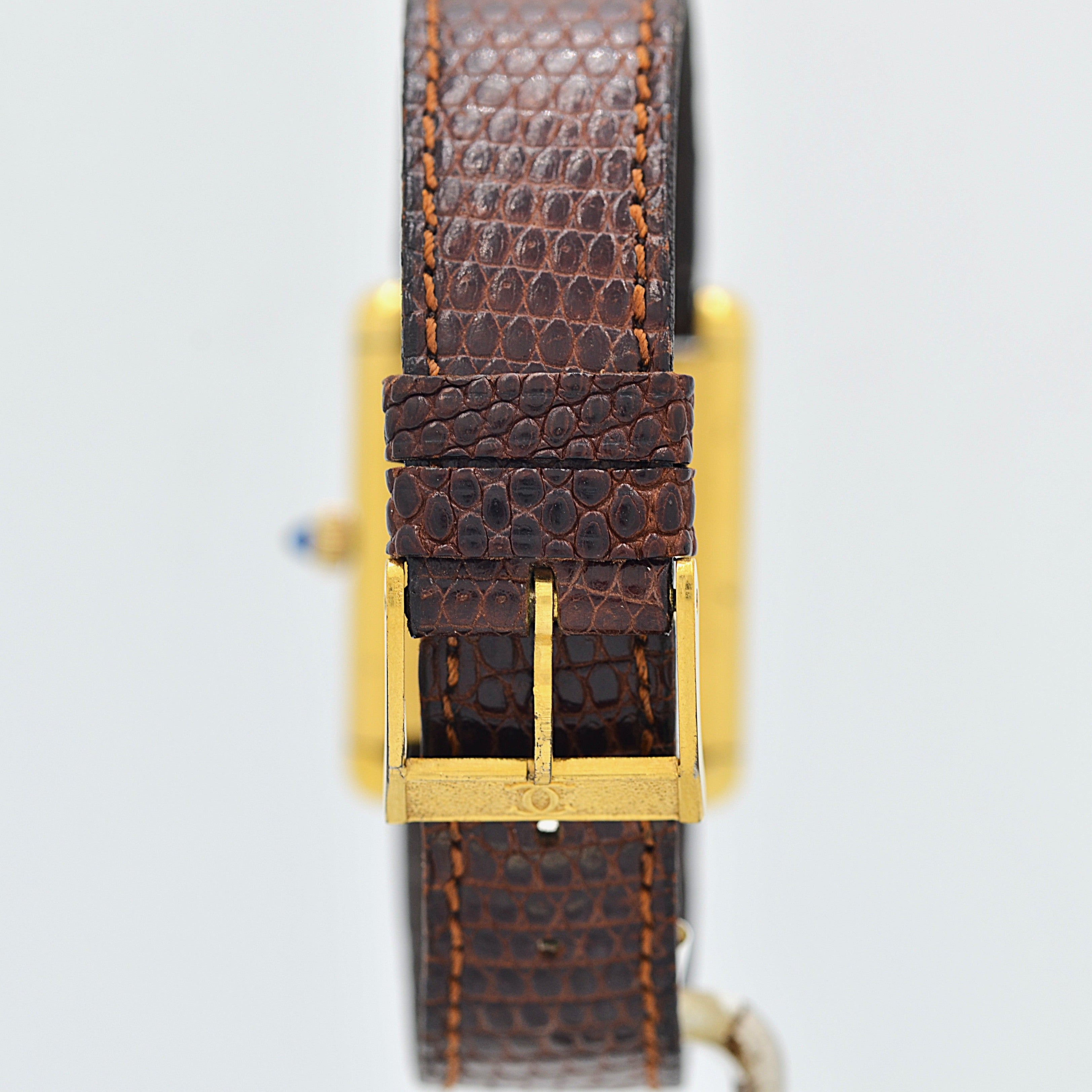 【Cartier】カルティエ プレマストタンクLM 手巻き 欧州仕様 純正クラシックバックル付き