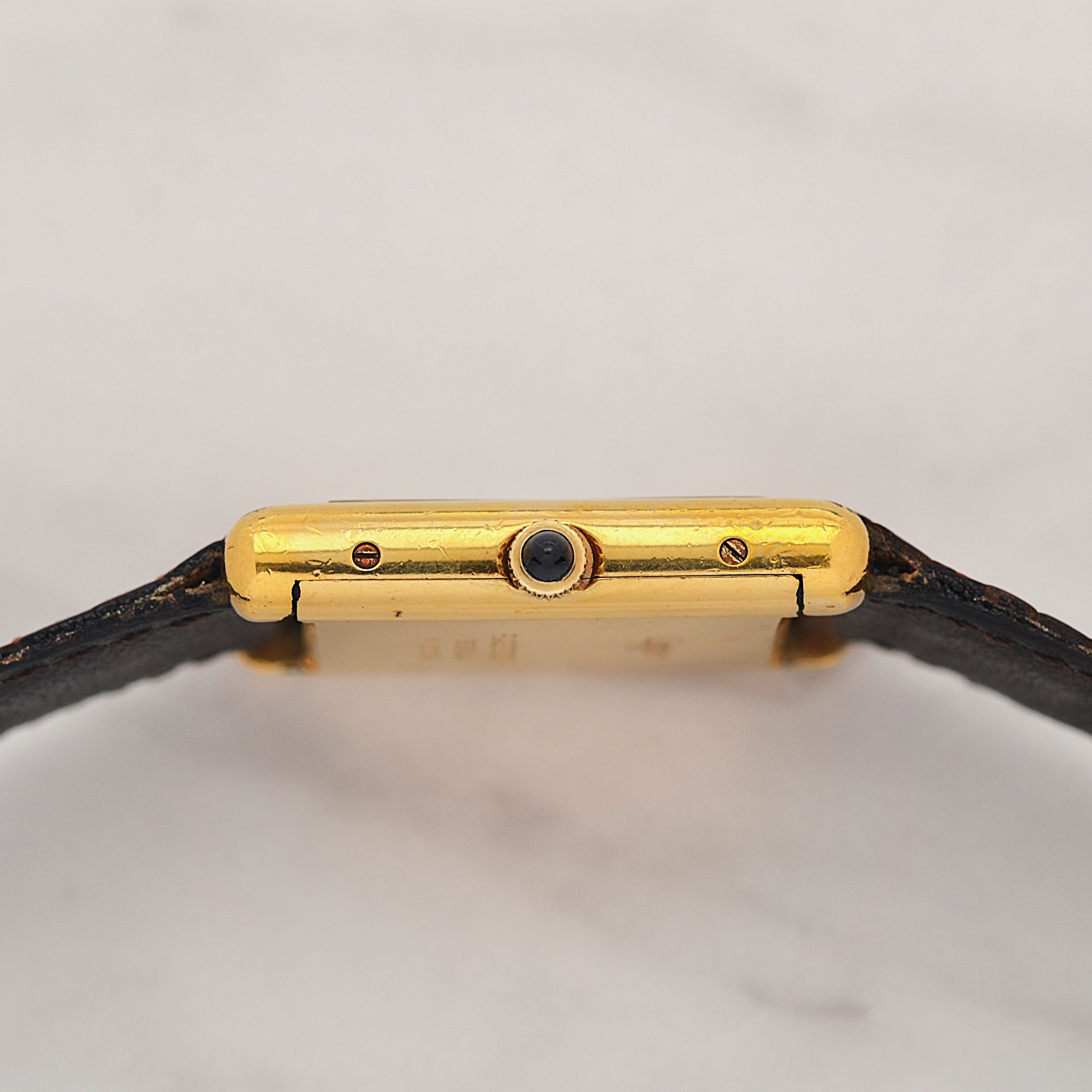 【Cartier】カルティエ プレマストタンクLM 手巻き 欧州仕様 純正クラシックバックル付き
