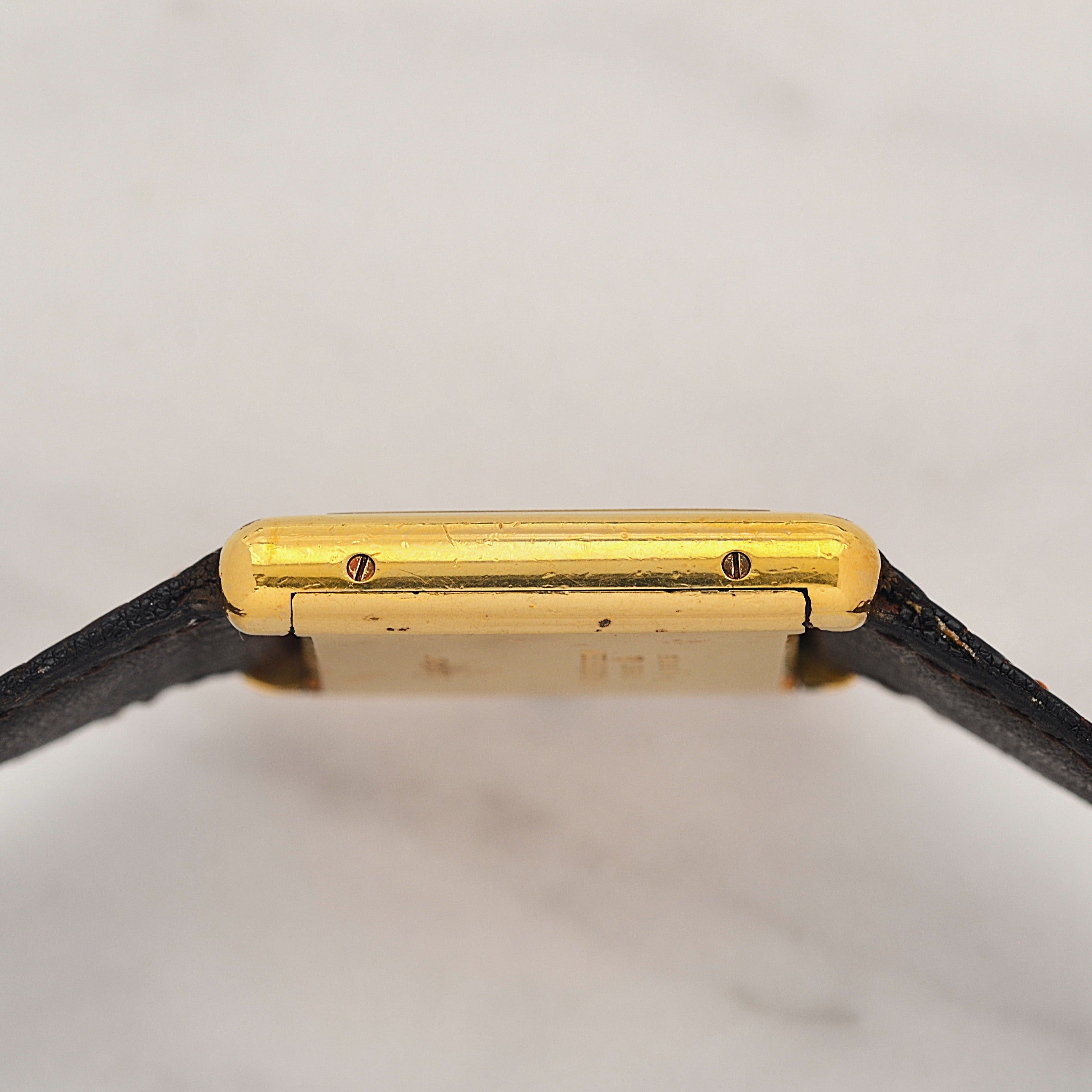 【Cartier】カルティエ プレマストタンクLM 手巻き 欧州仕様 純正クラシックバックル付き