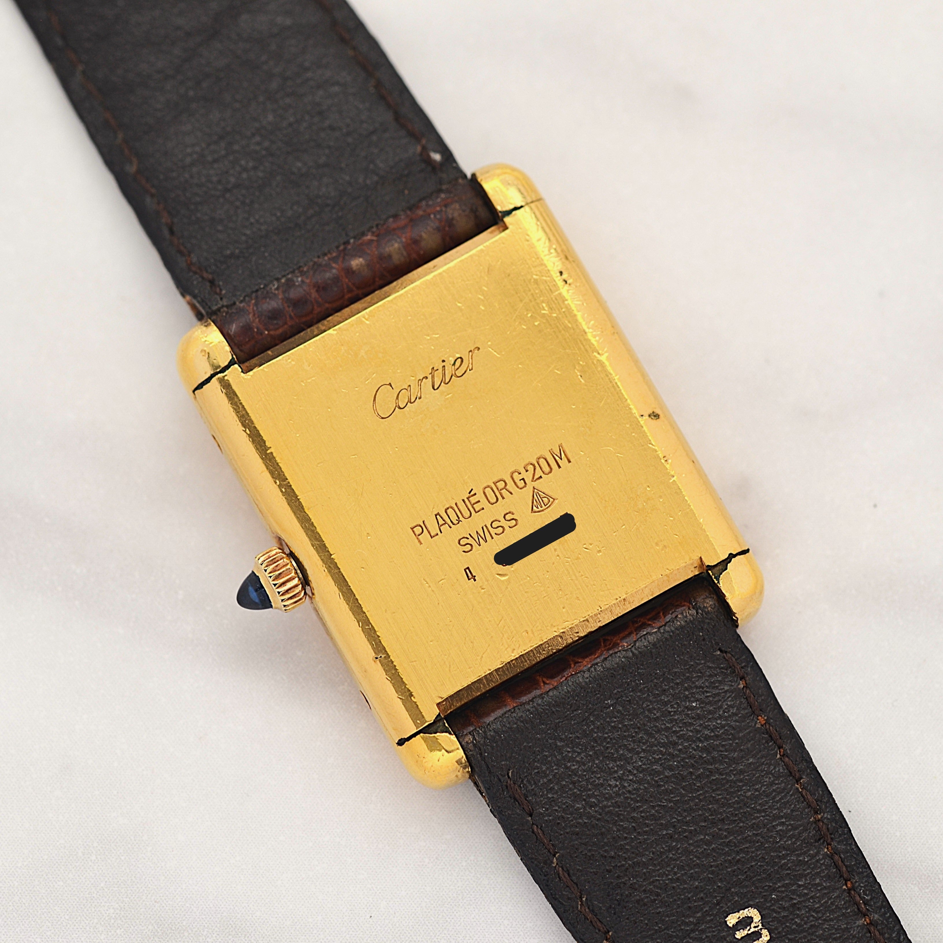 【Cartier】カルティエ プレマストタンクLM 手巻き 欧州仕様 純正クラシックバックル付き